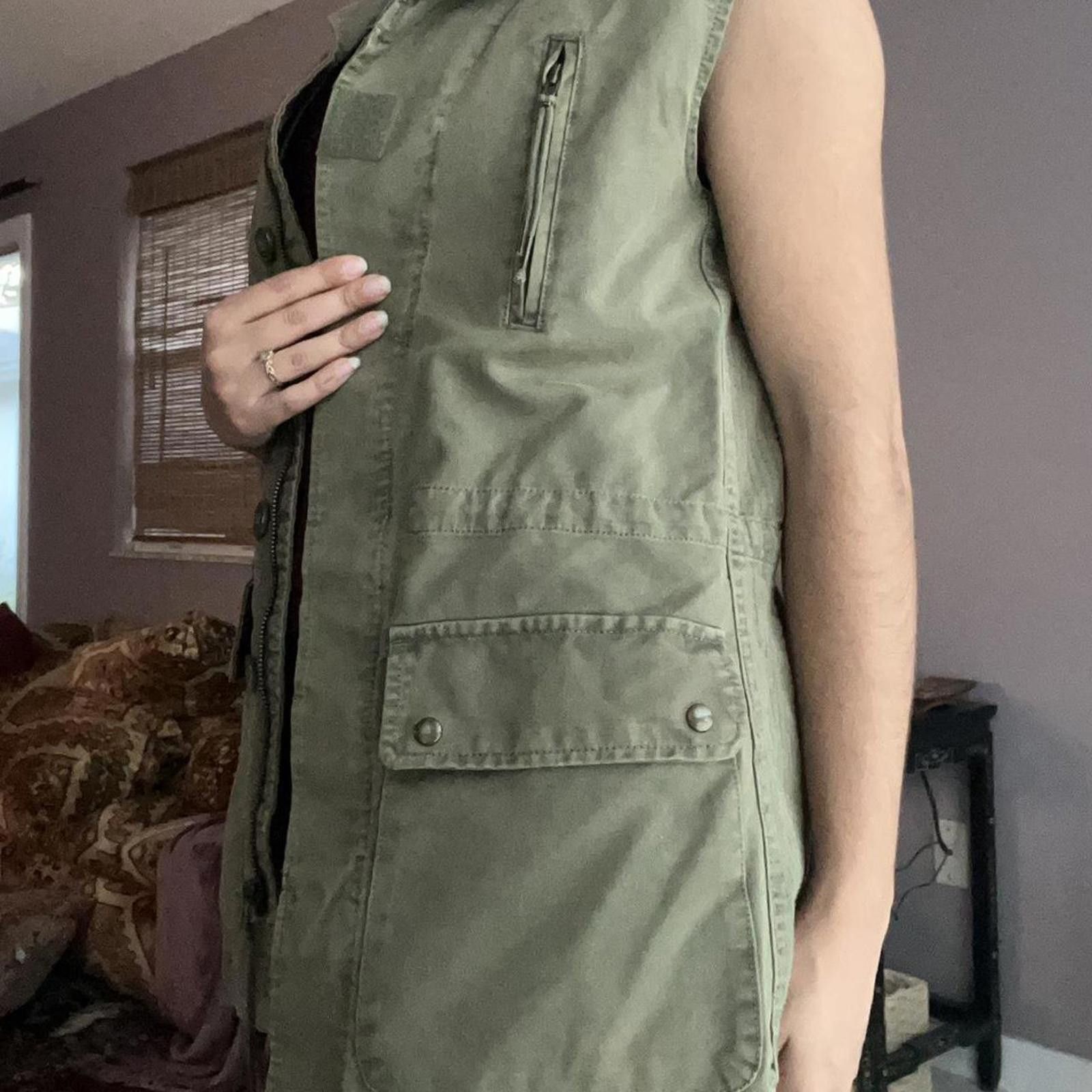Other Khaki green sleeveless vest with pockets # Size M / US 6-8 / IT 42-44 - 5 Thumbnail