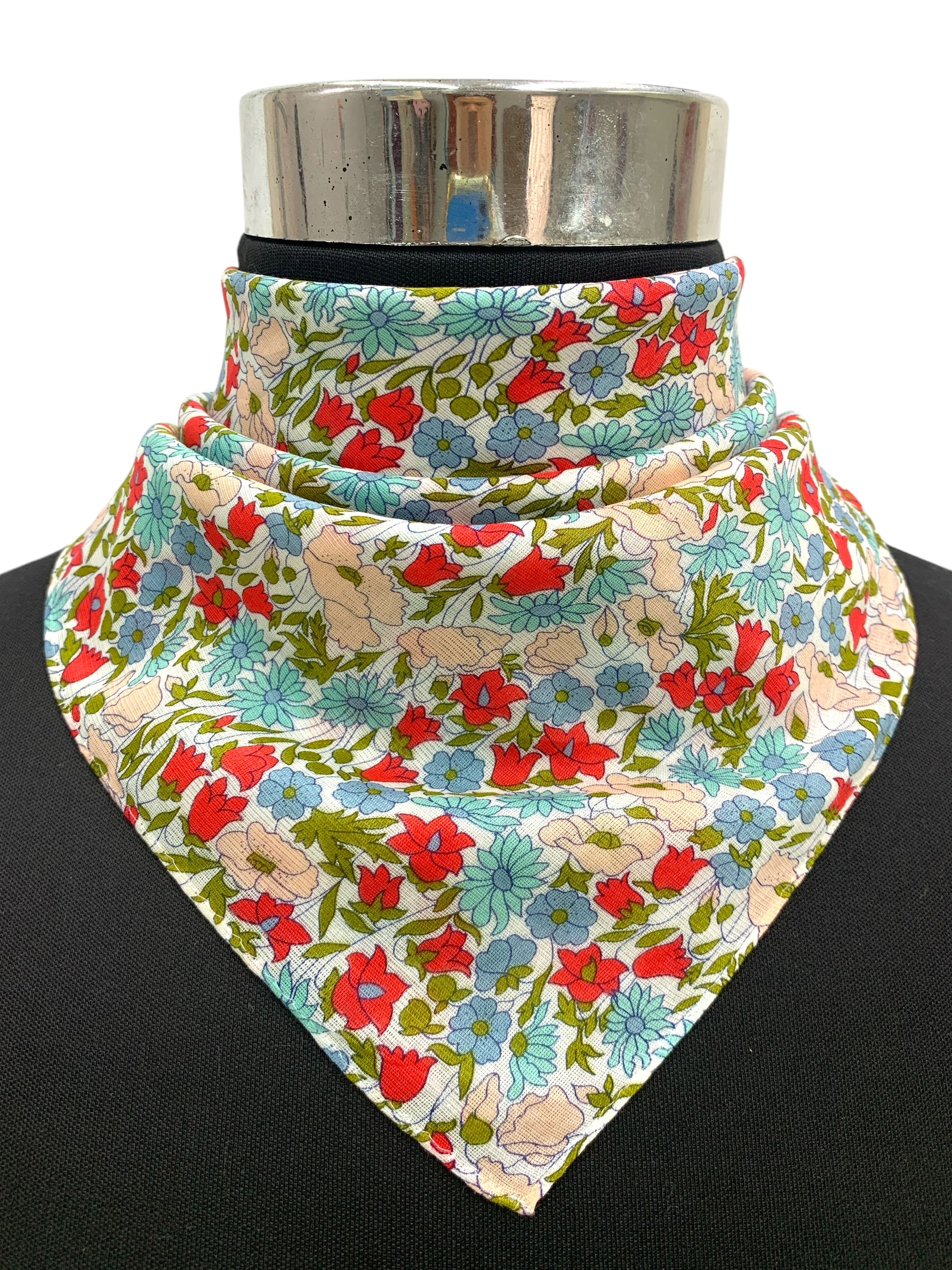 Liberty × Vintage Vintage Liberty Neckerchief/ Handkerchief Scarves - HKA902 Size ONE SIZE - 1 Thumbnail