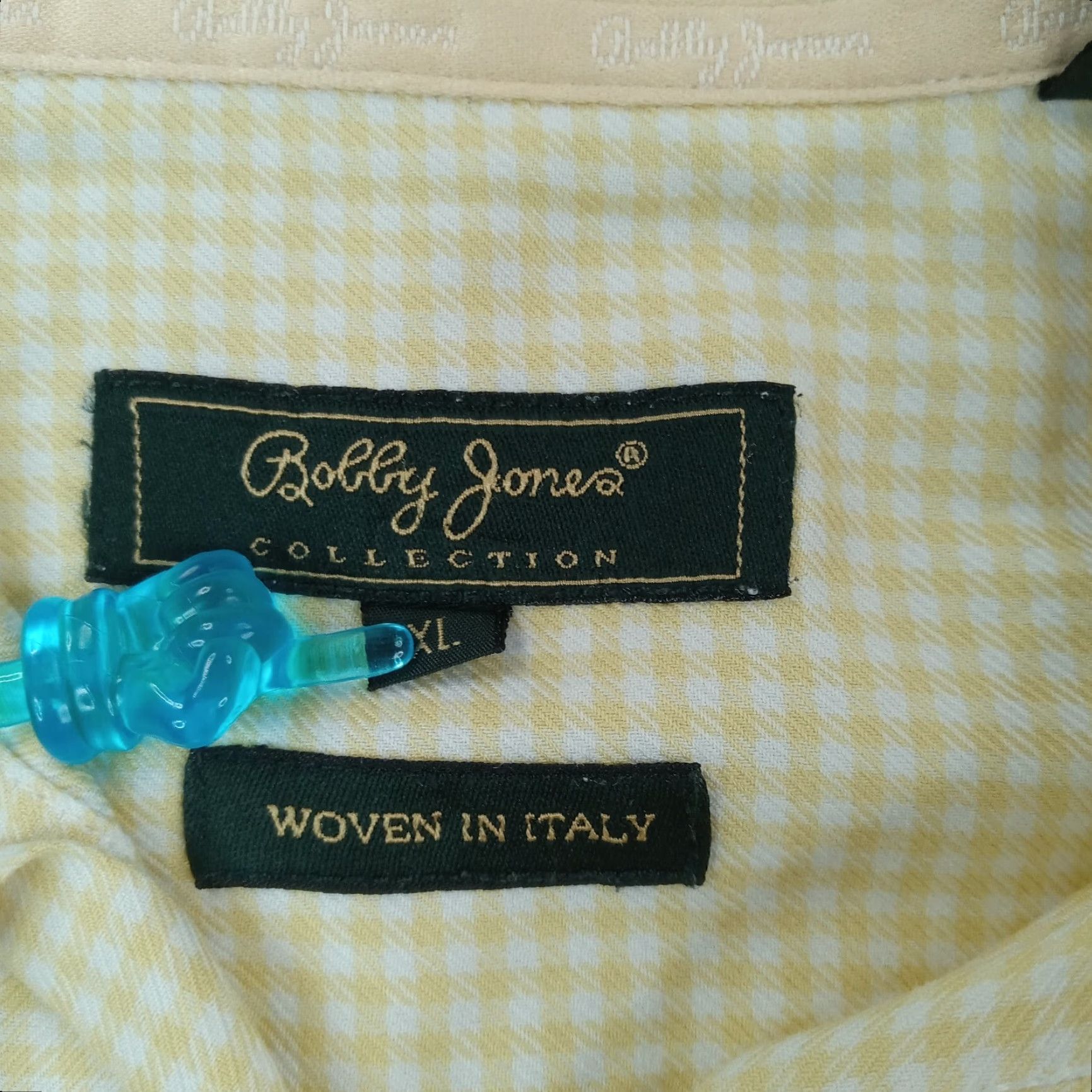 Vintage Bobby Jones Mens Long Sleeve Button Up Shirt XL Yellow White Plaid Size US XL / EU 56 / 4 - 5 Thumbnail