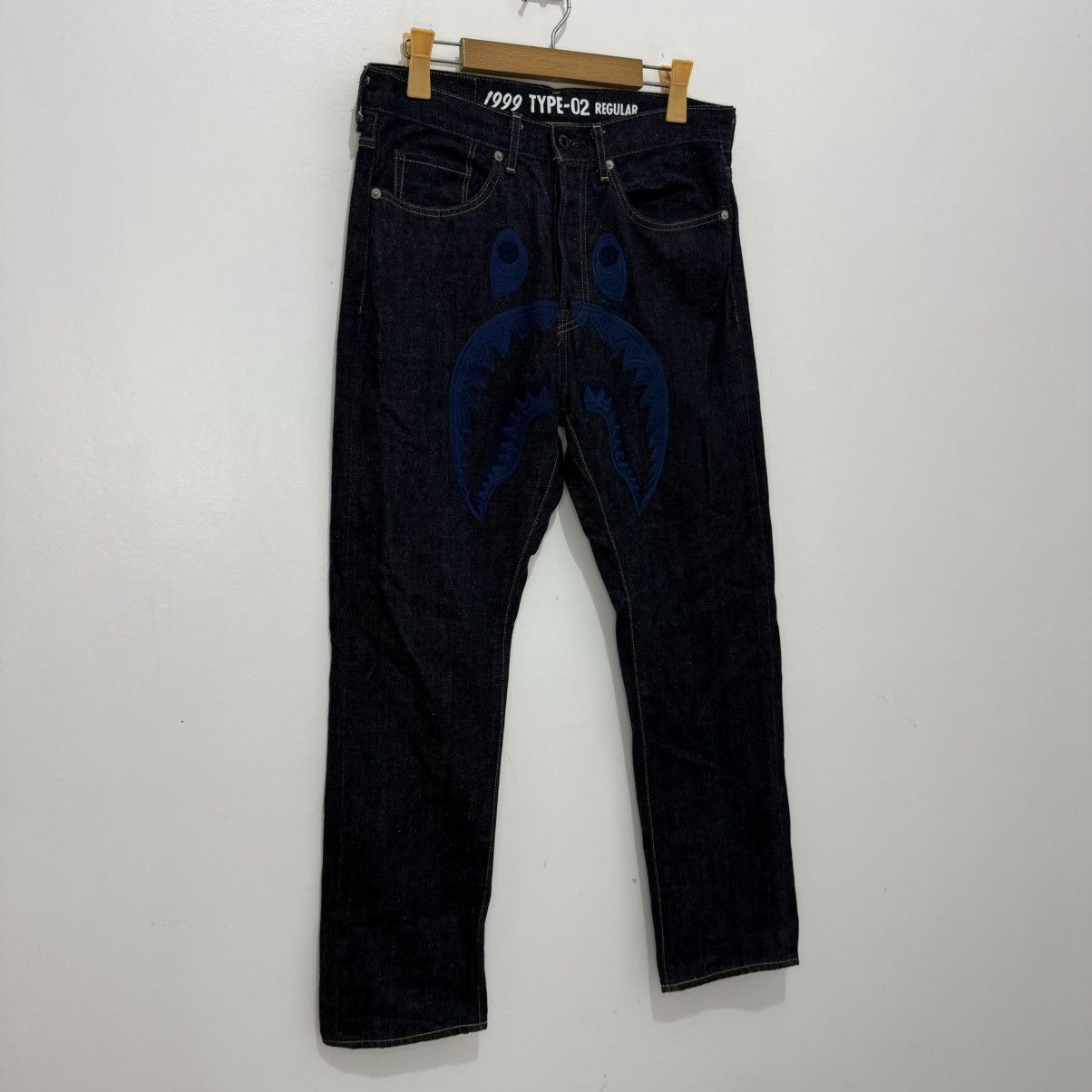 Bape Bape WGM Shark Denim Jeans Size US 32 / EU 48 - 5 Thumbnail