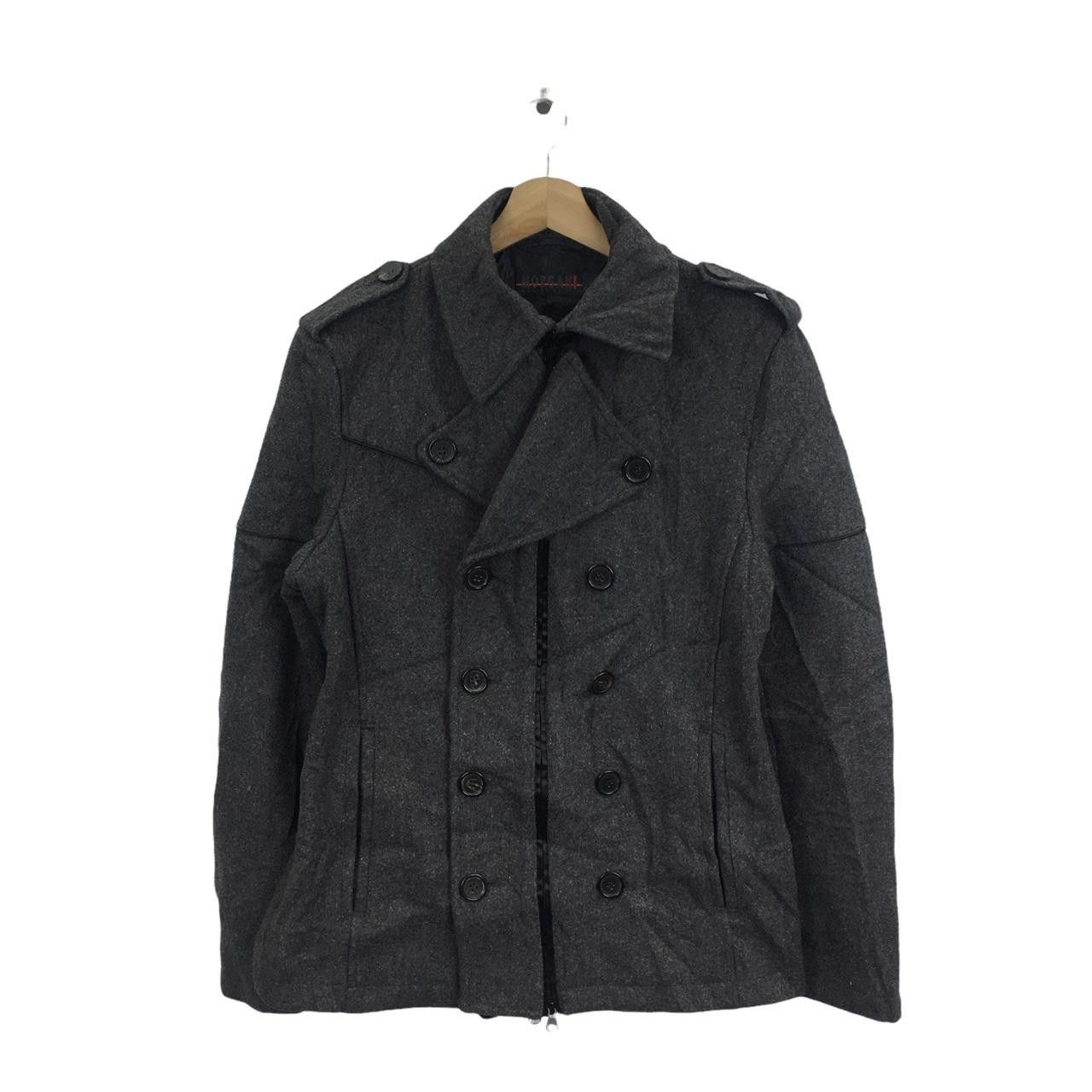Morgan Homme Vtg 90’ MORGAN HOMME De Toi Grey Heavy Coat Jacket Size S / US 4 / IT 40 - 1 Thumbnail