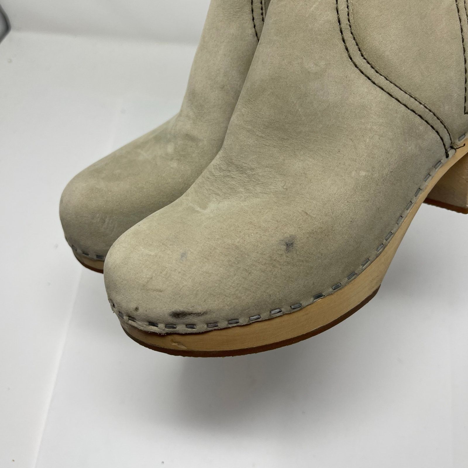Swedish Hasbeens Toffel Swedish Hasbeens Zip It Emy Boots in grey suede 37 Size US 7 / IT 37 - 5 Thumbnail