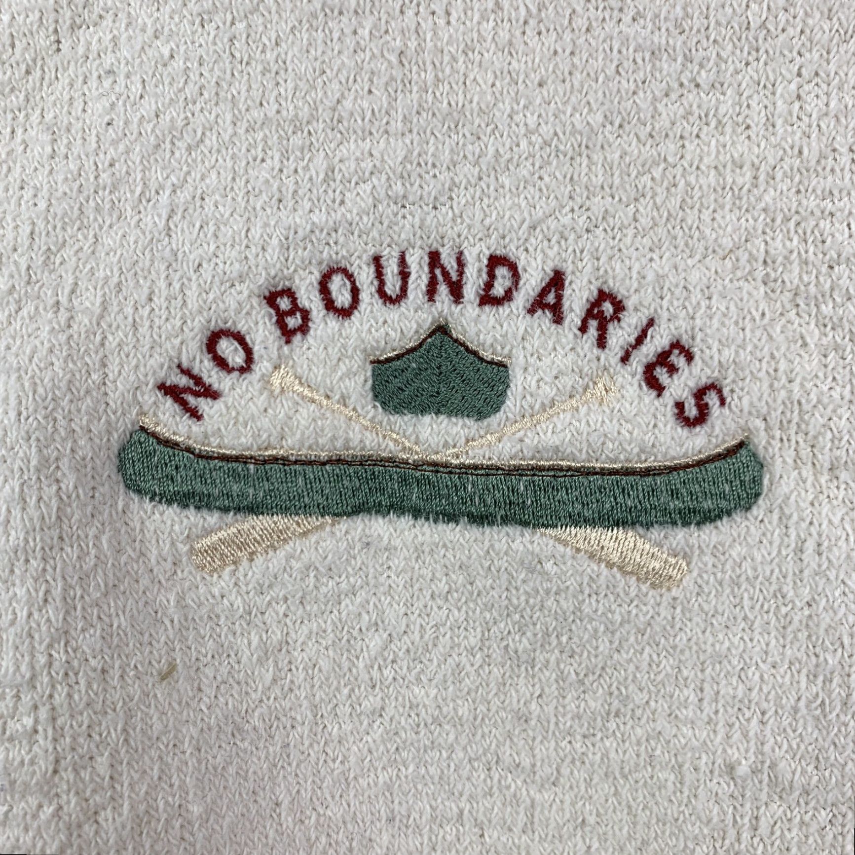 Vintage VINTAGE Artisans Sunschein Designs Sweatshirt 1/4 Zip Pullover Women's L Cream Embroidered Raglan Ribbed Cuffs Size L / US 10 / IT 46 - 3 Thumbnail