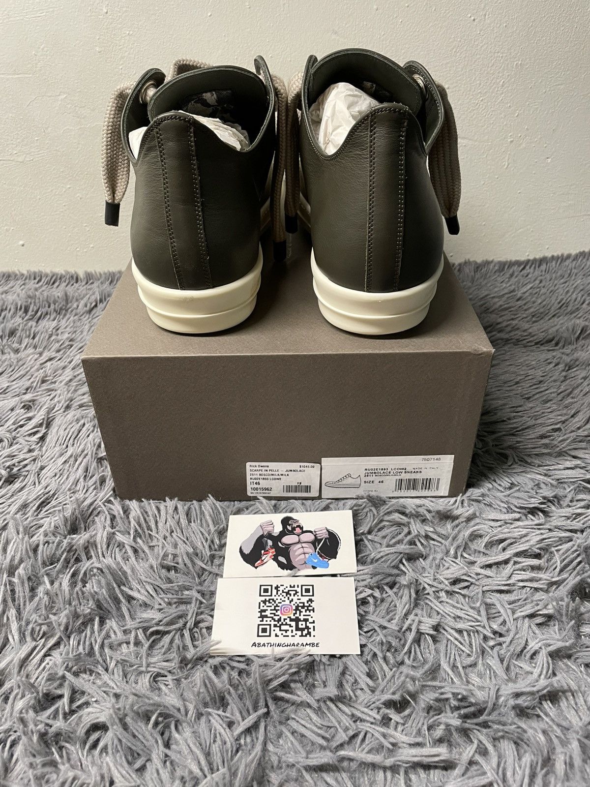 Rick Owens Rick Owens Ramone Low Jumbo Lace Bosco/Milk Size US 13 / EU 46 - 4 Thumbnail