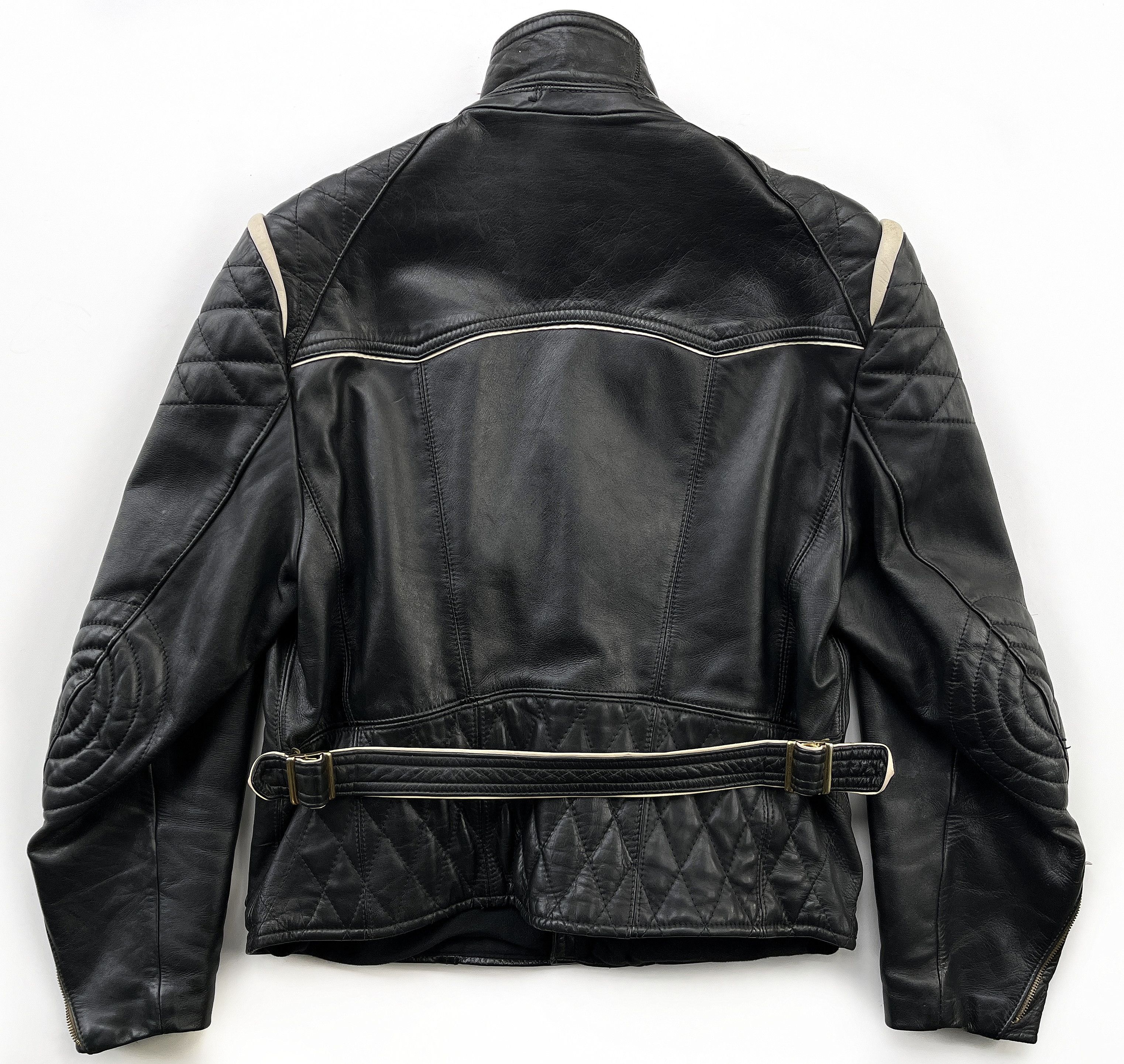 Vintage German Motorcycle Leather Jacket 1960's Size US L / EU 52-54 / 3 - 12 Thumbnail