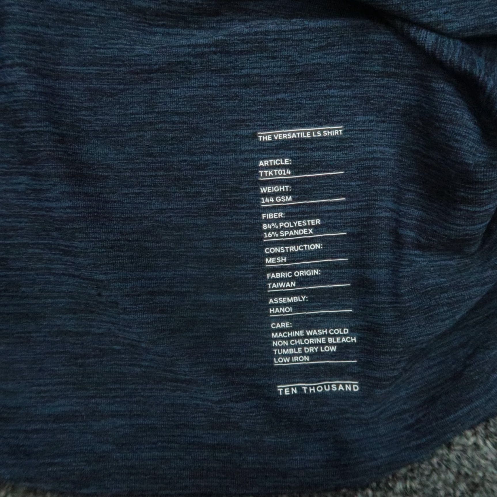 Ten Thousand Ten Thousand Shirt Men Small Blue Long Sleeve T-Shirt LS Performance Quick Dry Breathable Lightweight Moisture Wicking Size US S / EU 44-46 / 1 - 4 Thumbnail