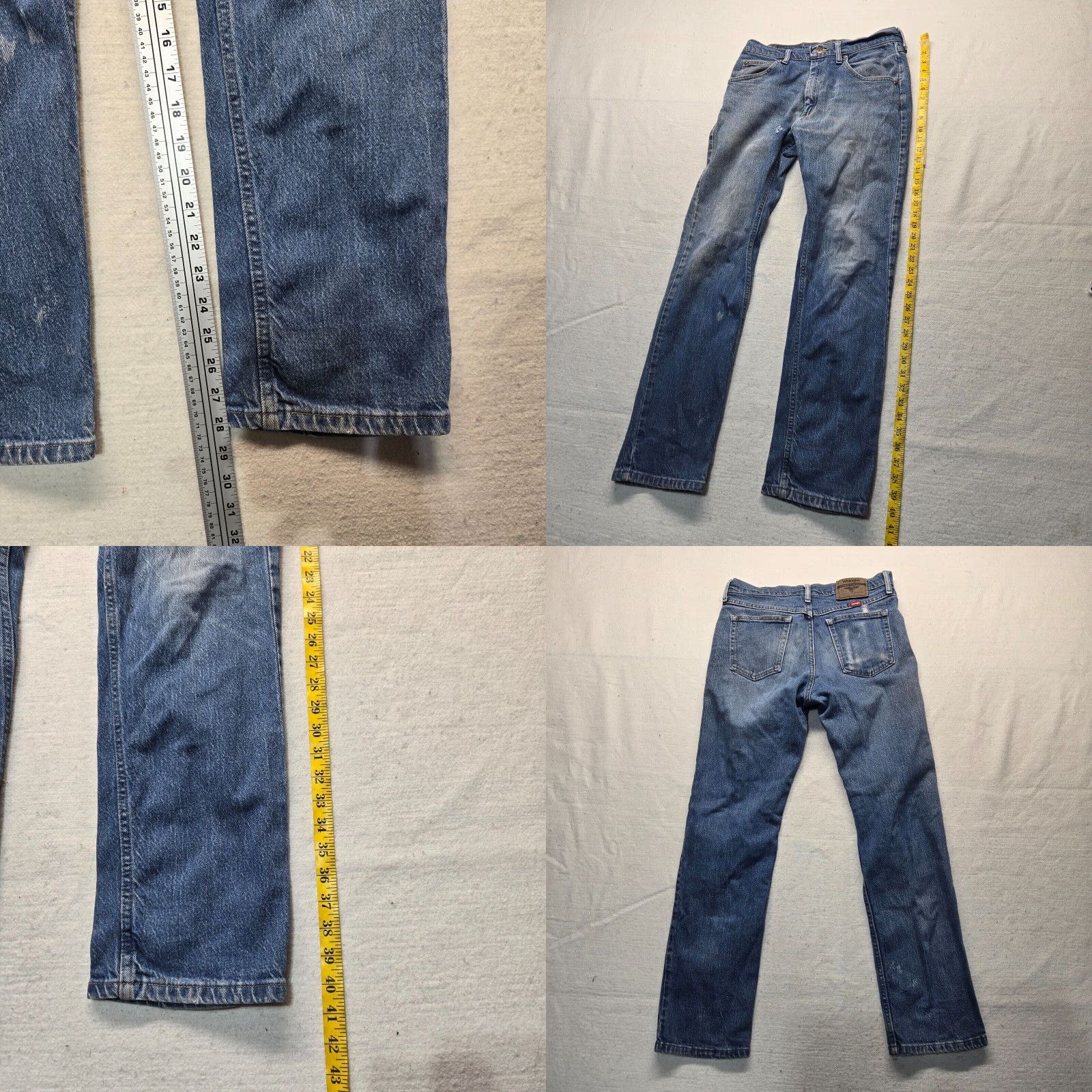 Wrangler Wrangler Relaxed Fit Jeans Medium Wash Straight Leg Men's 31x30 Blue Denim Size US 31 - 8 Thumbnail