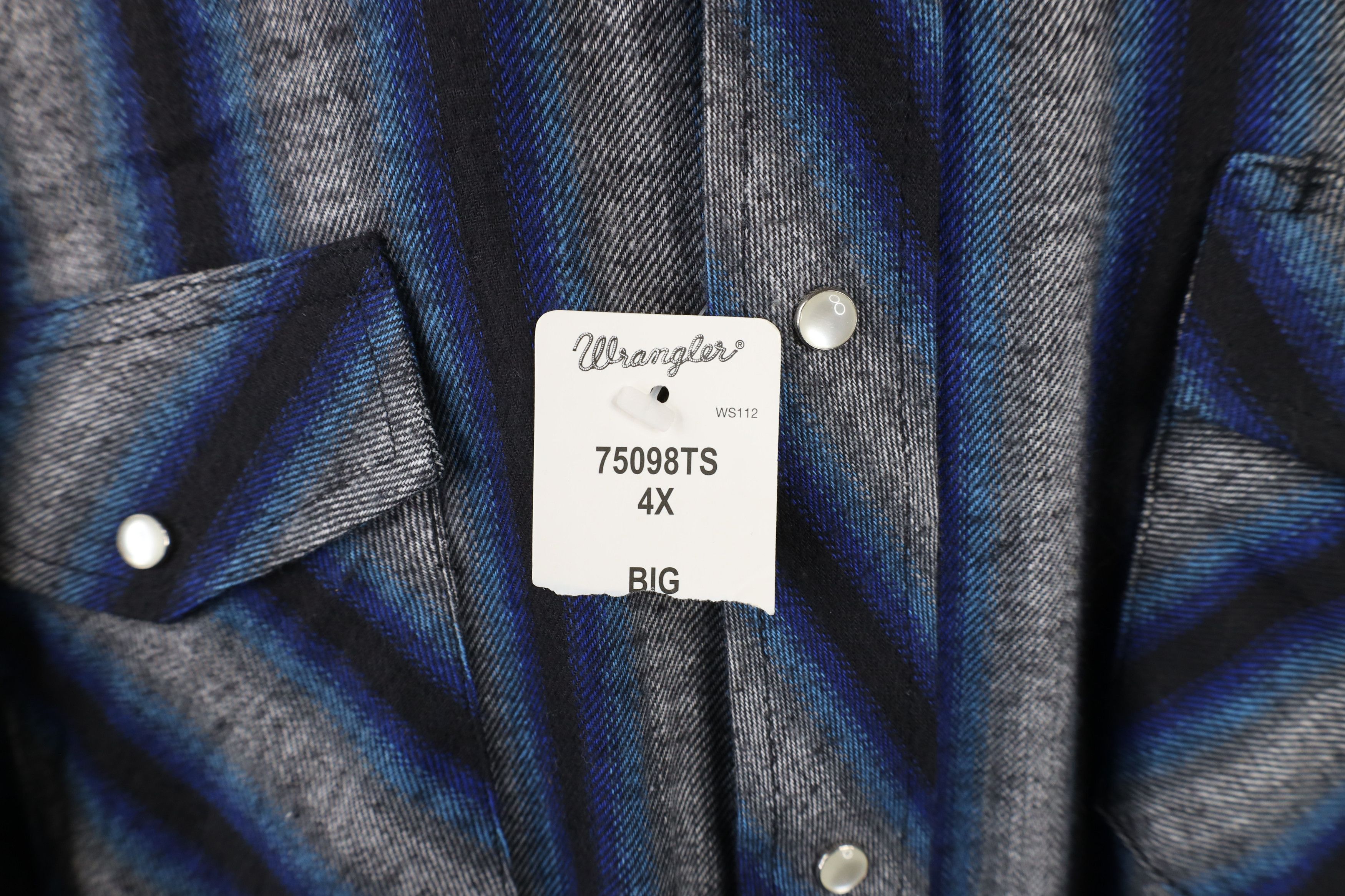 Vintage × Wrangler Deadstock Vintage 90s Wrangler Western Cowboy Button Shirt Size US XXL / EU 58 / 5 - 4 Thumbnail
