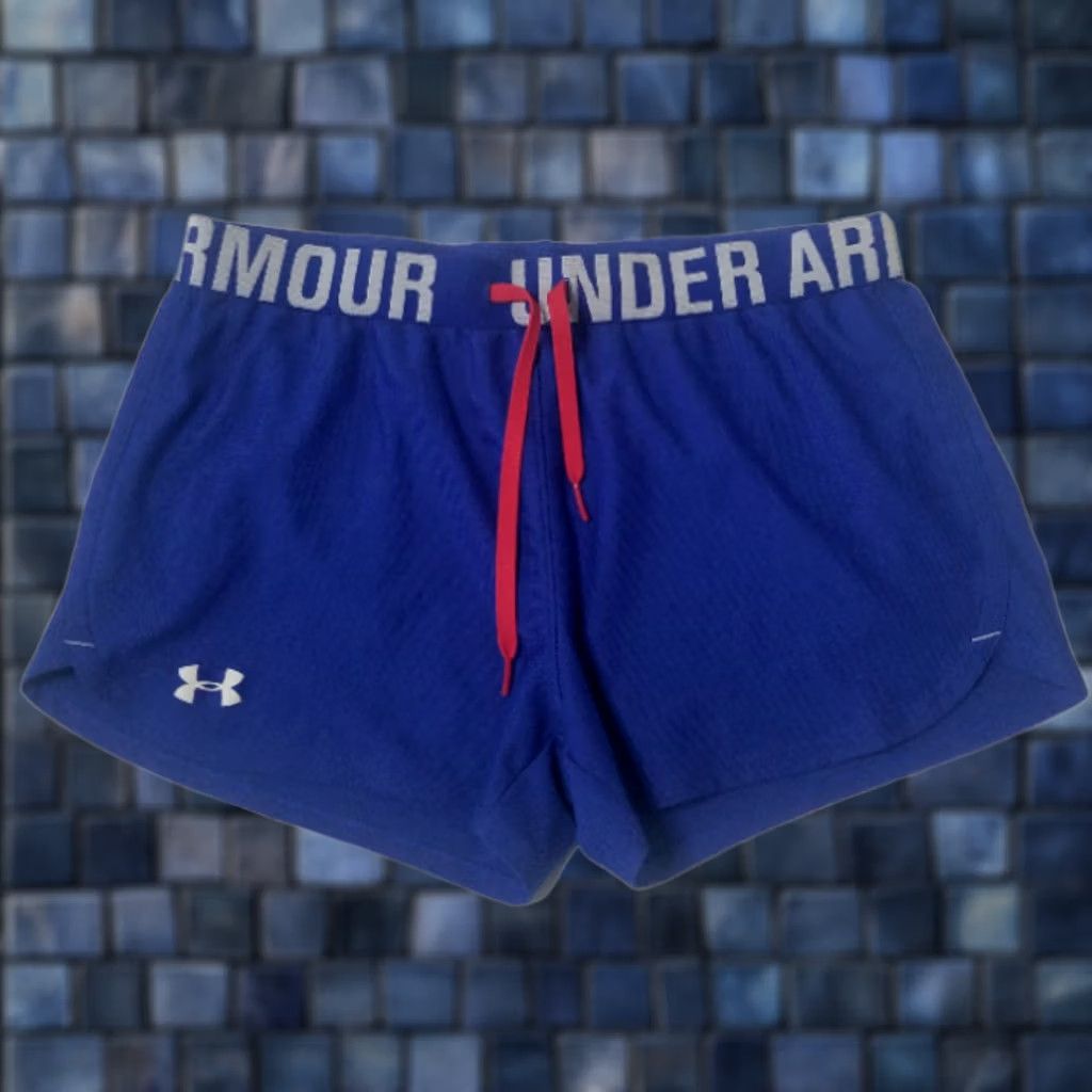 Under Armour Under Armour Womens S Loose Shorts Running Gym Activewear Blue Elastic Waistband Size 28" / US 6 / IT 42 - 1 Thumbnail