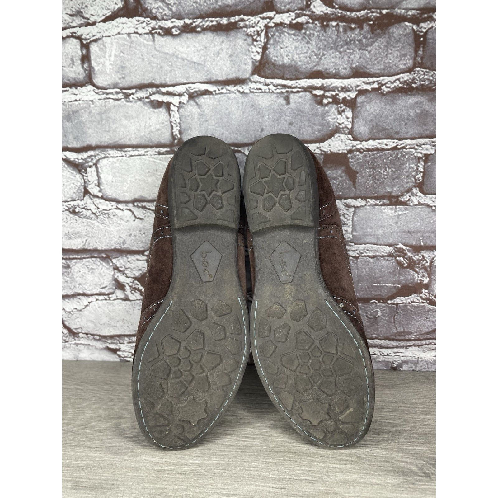 Born Born BOC Suzette Wingtips Shoes Brown Suede Blue Stitching O Size US 8.5 / IT 38.5 - 20 Thumbnail