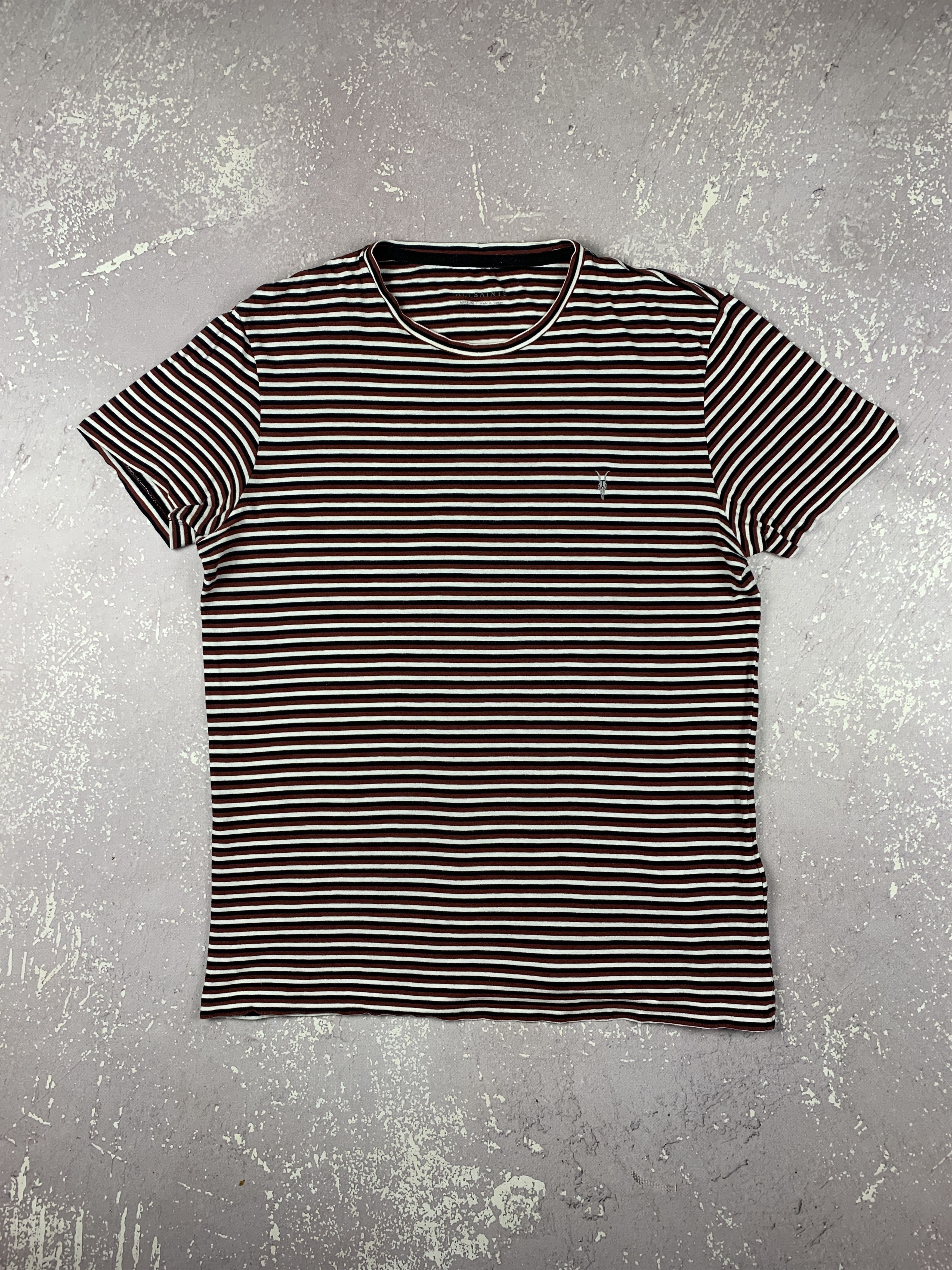 Allsaints Allsaints Trigger Tonic Crew Striped Cotton T Shirt Mens M Size US M / EU 48-50 / 2 - 1 Thumbnail
