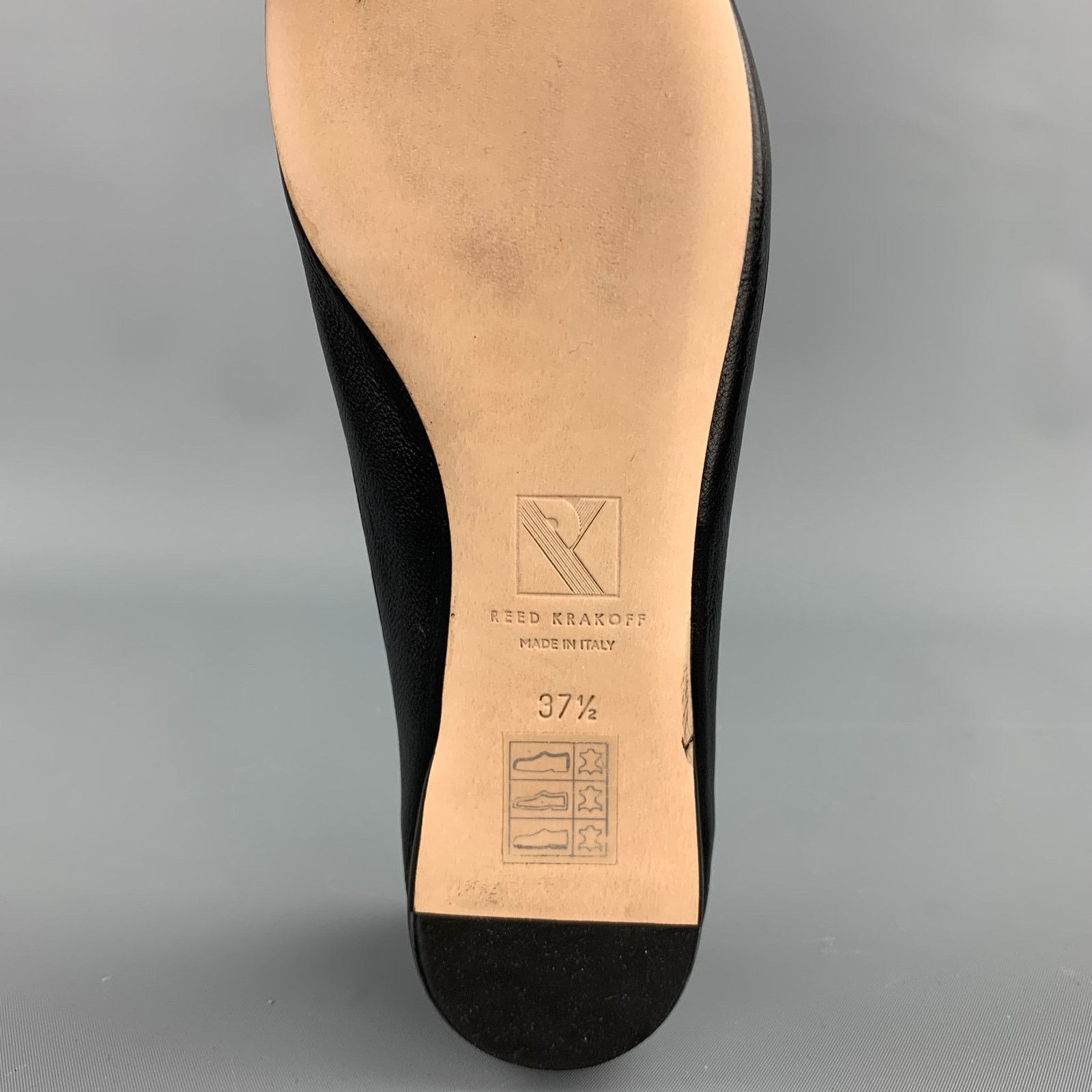 Other REED KRAKOFF Black & Beige Two Tone Leather Cap Toe Flats Size US 7.5 / IT 37.5 - 7 Thumbnail