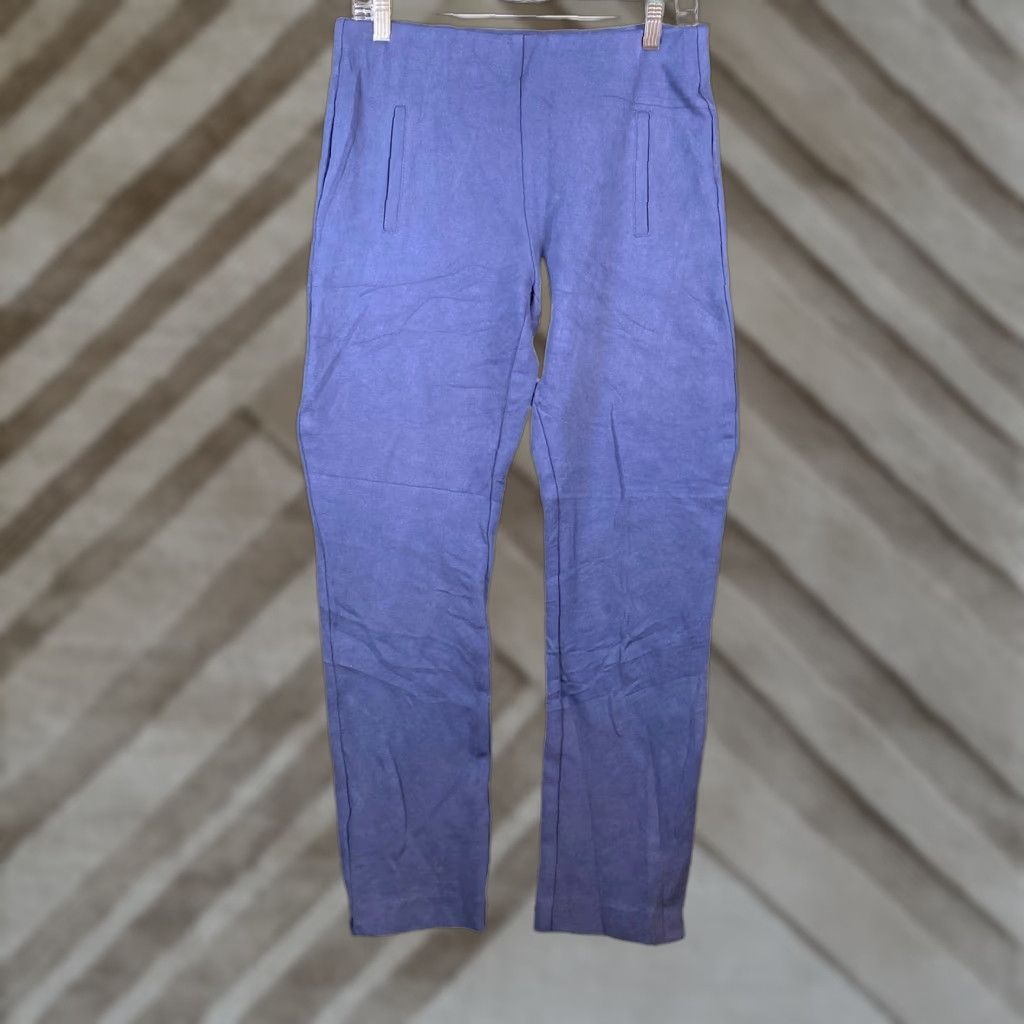Vintage Chicos Womens Pants Blue Ankle Crop Pull On Rayon Nylon Blend Stretch 0.5 (6) Size 30" / US 8 / IT 44 - 1 Thumbnail