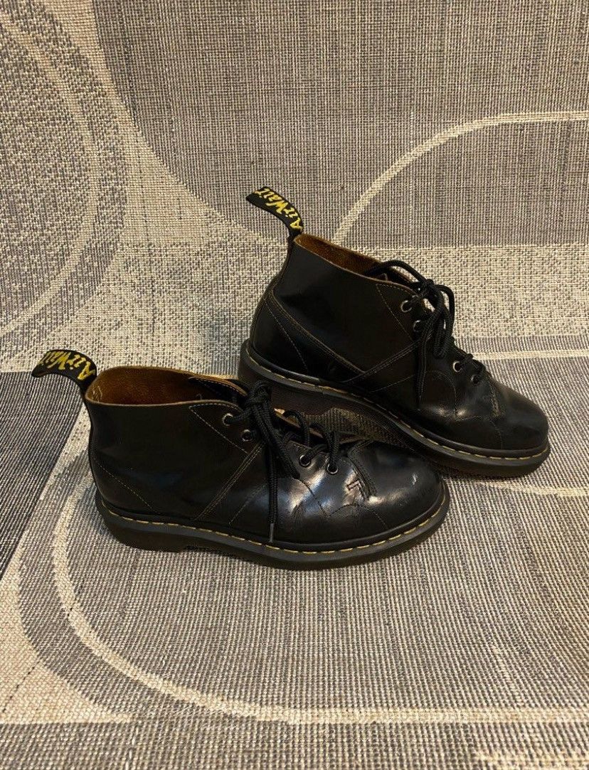 Church Vintage Smooth Leather Monkey Boots Martens Church Smooth