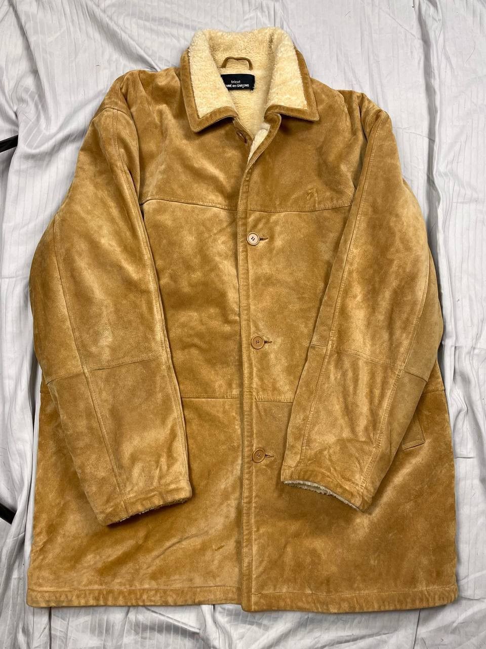 Comme des Garcons Very Rare Comme des Garcons Tricot Leather Jacket Size US XL / EU 56 / 4 - 1 Thumbnail