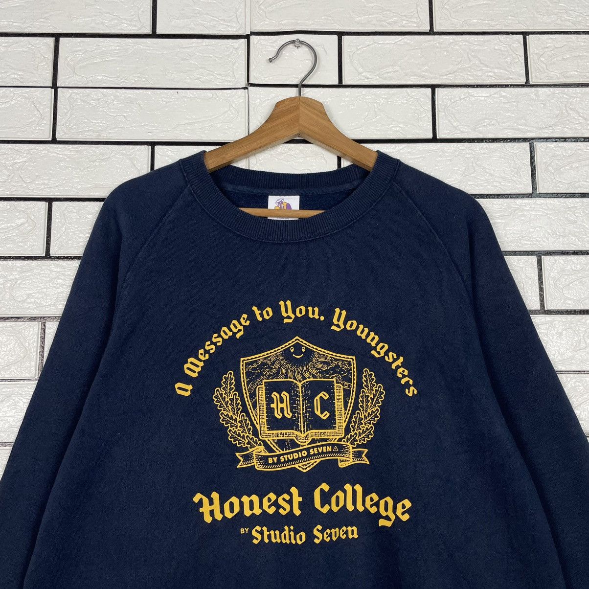 Japanese Brand Honest College By Studio Seven Crewneck Sweatshirt Size US M / EU 48-50 / 2 - 2 Thumbnail