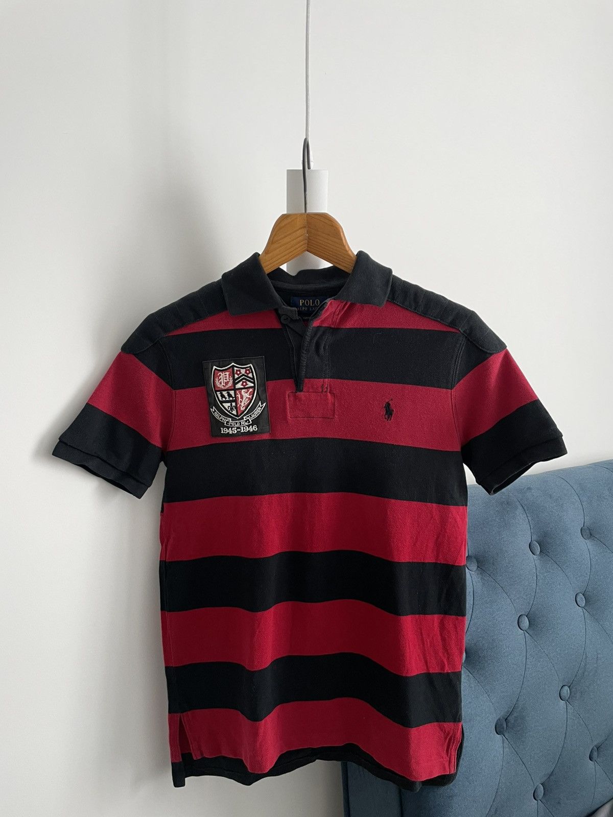 Polo Ralph Lauren Vintage Polo Ralph Lauren 00’s Stripped Rugby Shirt #5 RARE Size US S / EU 44-46 / 1 - 1 Thumbnail