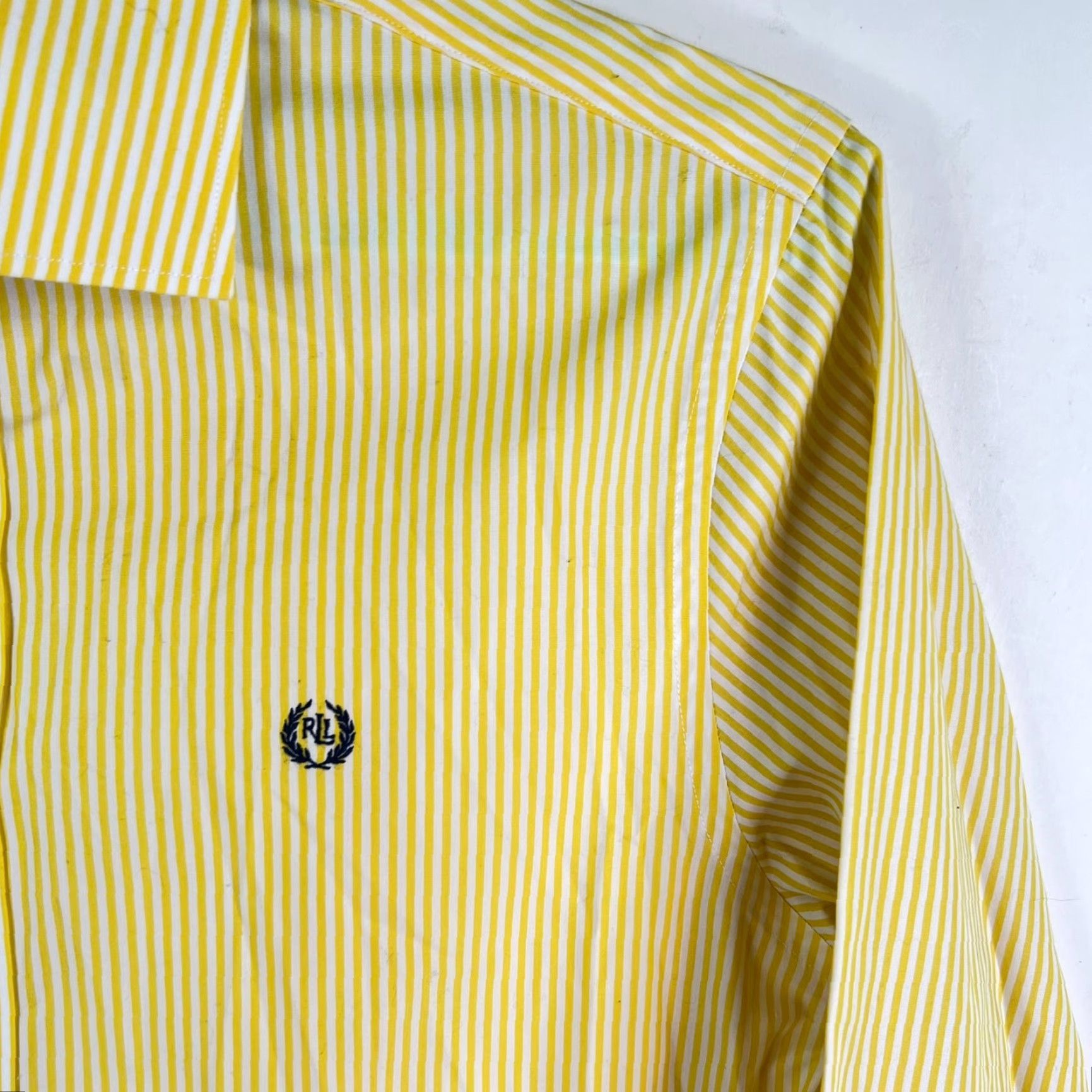 Ralph Lauren Ralph Lauren Slim Fit Button-Down Shirt Men Yellow Striped Non-Iron 16/33 46 Chest Size US L / EU 52-54 / 3 - 2 Thumbnail