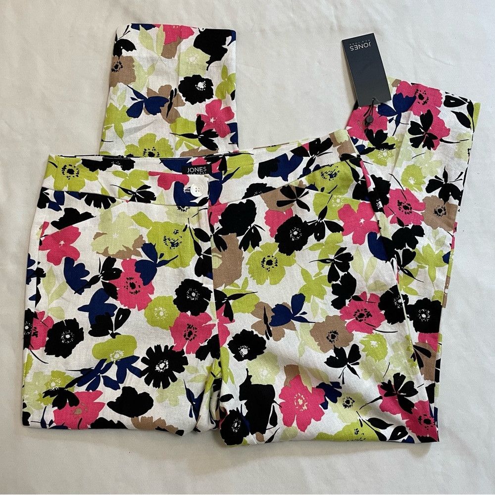 Jones New York NWT New $90 Jones New York Floral Linen-blend Pant Size 10 Size 32" / US 10 / IT 46 - 2 Thumbnail