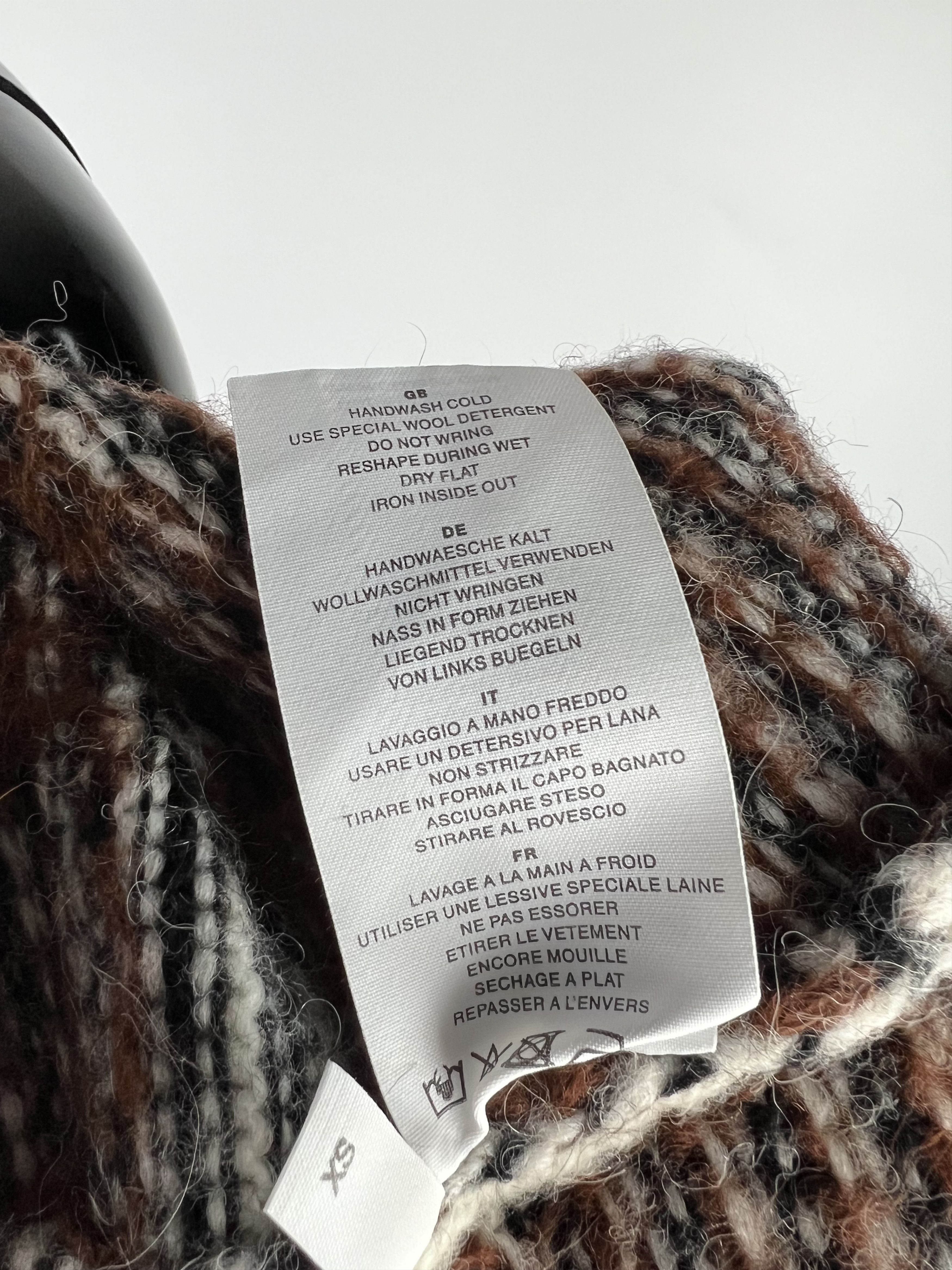 CLOSED Closed Alpaca Wool Mohair Ribbed Striped Sweater Size XS/S Size XS / US 0-2 / IT 36-38 - 9 Thumbnail