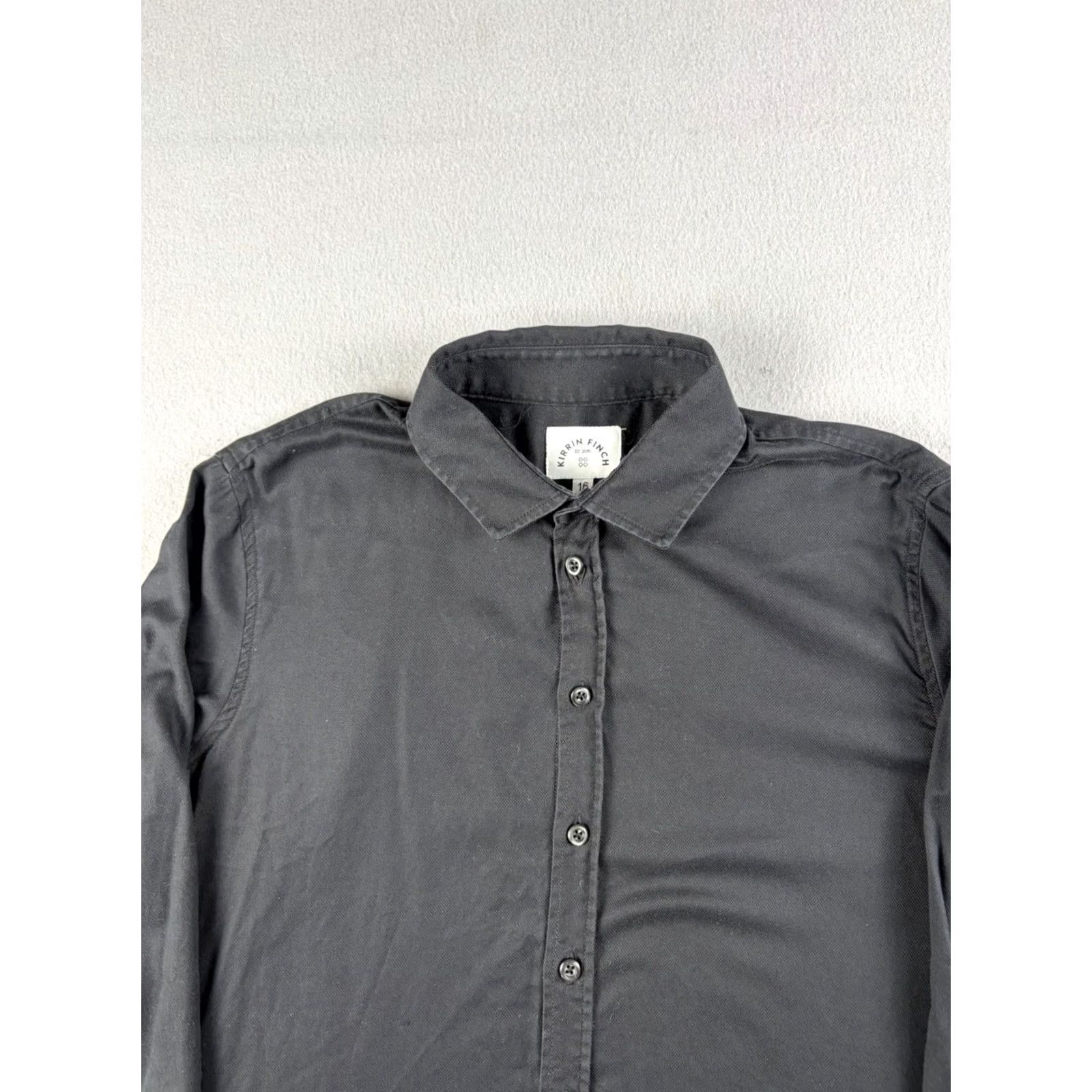 Vintage Kirrin Finch Shirt Men’s Large Black Long Sleeve Button-Up Made In Italy Size US L / EU 52-54 / 3 - 2 Thumbnail