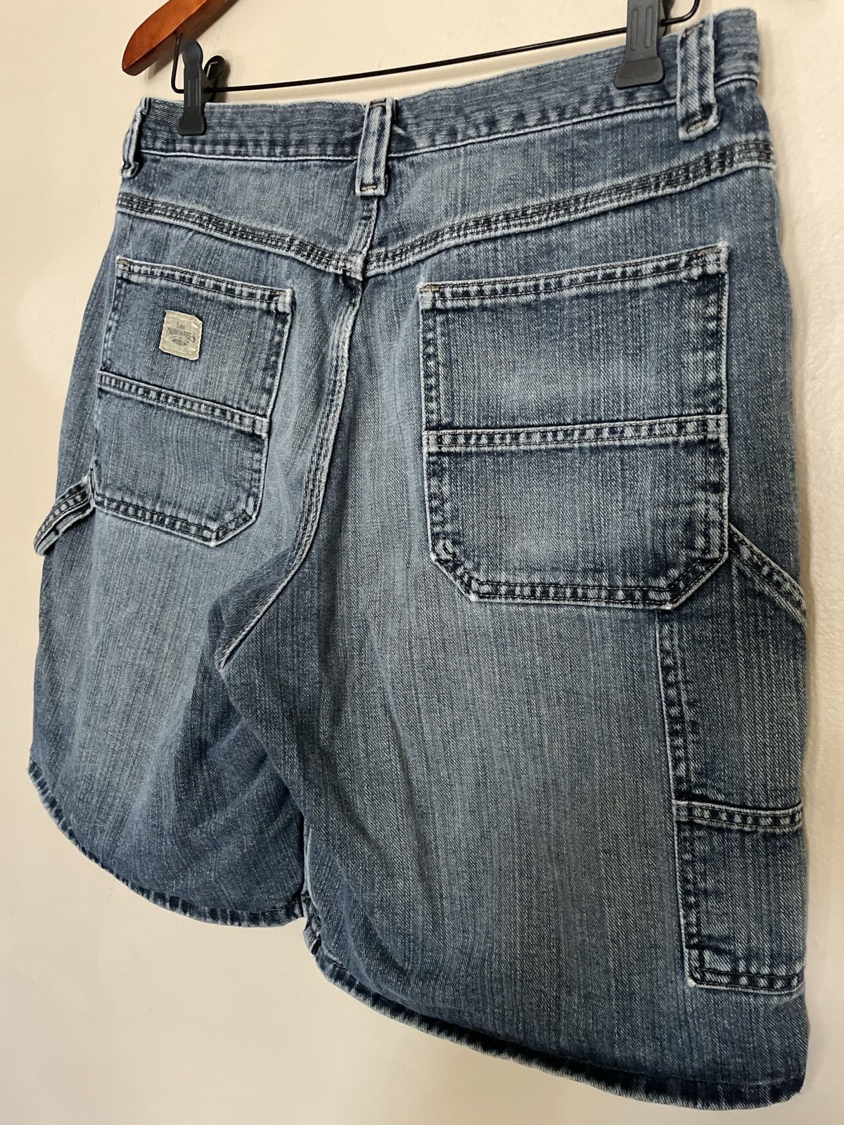 Lee × Vintage Lee Dungarees Blue Jean Denim Carpenter Shorts Jorts 33” 🔥👀 Size US 33 - 10 Thumbnail