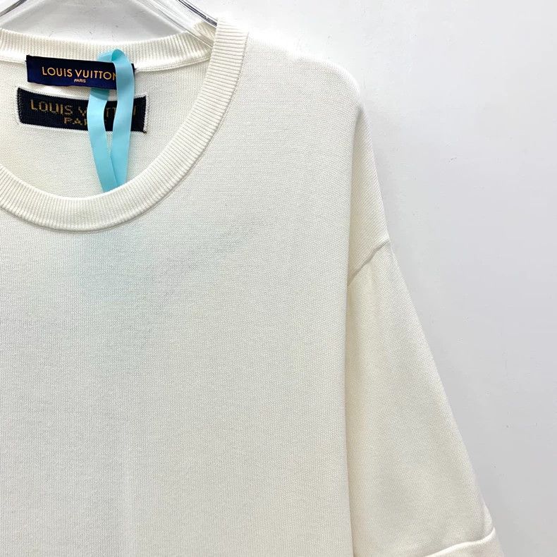Louis Vuitton Louis Vuitton Off-white monogrammed cotton crew neck short Size US XL / EU 56 / 4 - 3 Thumbnail