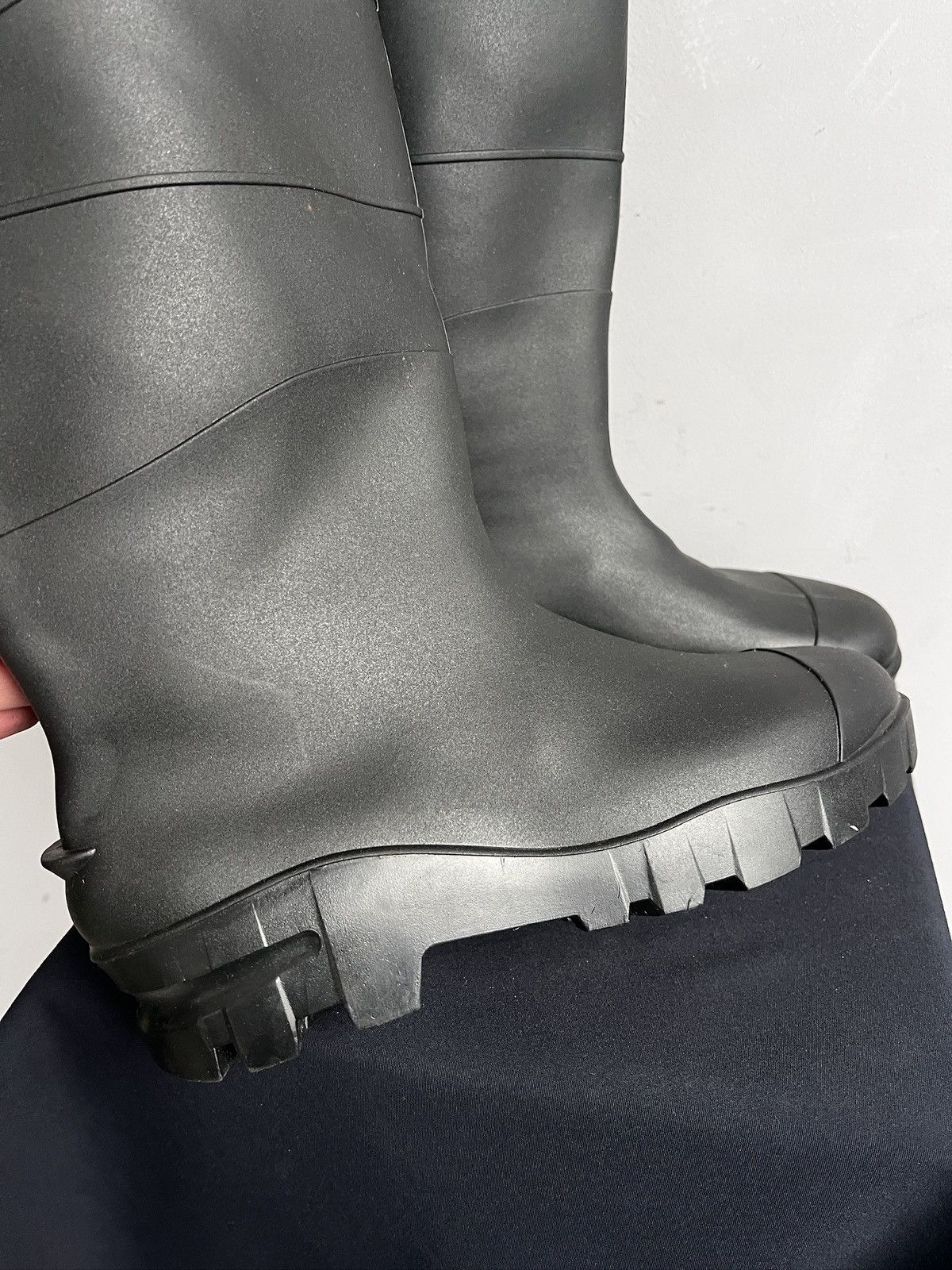 Japanese Brand Vintage rubber moto boots yeezy style hype opium Size US 8 / EU 41 - 7 Thumbnail