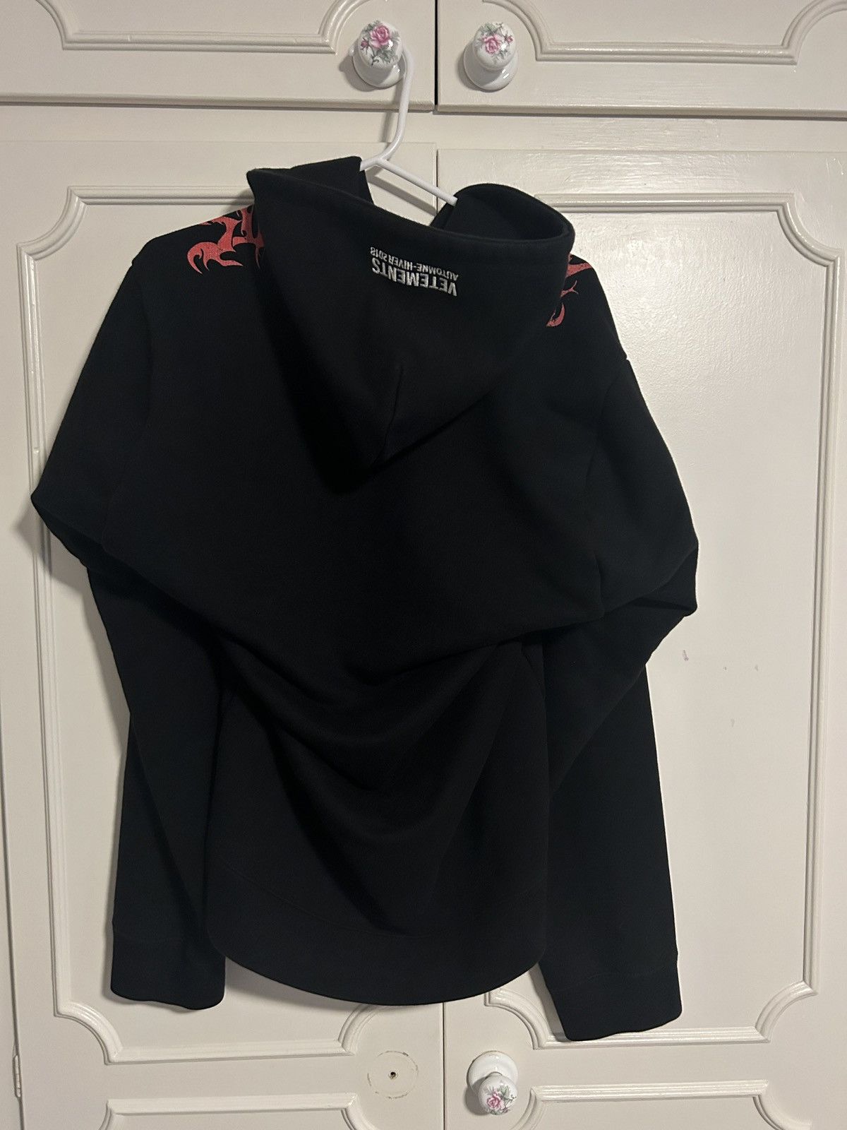 Vetements Vetements AW18 Misplaced Skull Hoodie Black Grailed