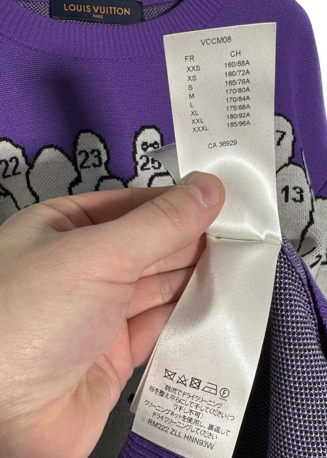 Louis Vuitton Louis Vuitton SS20 Studio Jacquard Purple Wool Sweater Size US XL / EU 56 / 4 - 10 Thumbnail