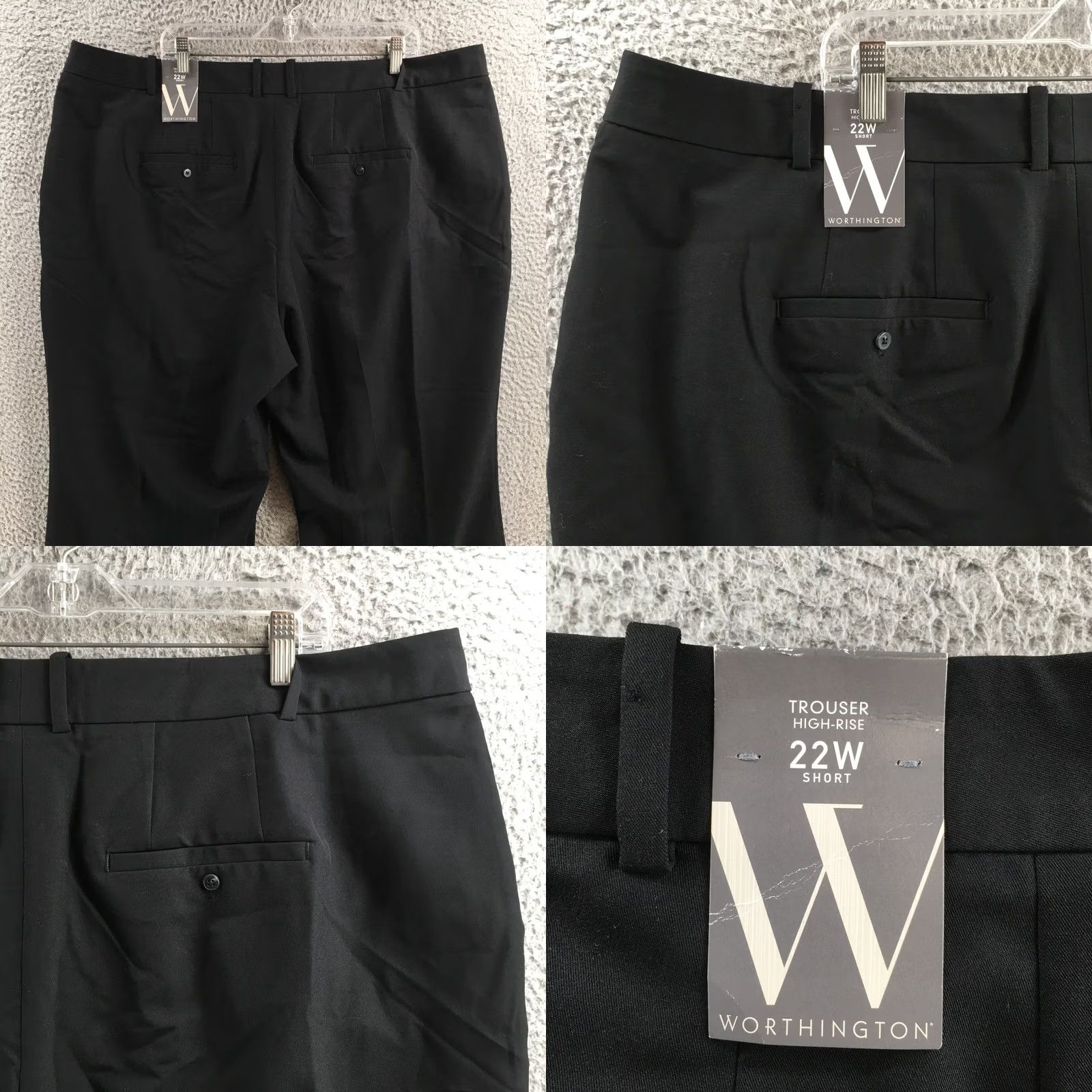 Worthington Worthington Trousers Dress Pants Womens 22W Black High Rise Flat Front NEW Pants Women Size 40" / US 18 - 9 Thumbnail