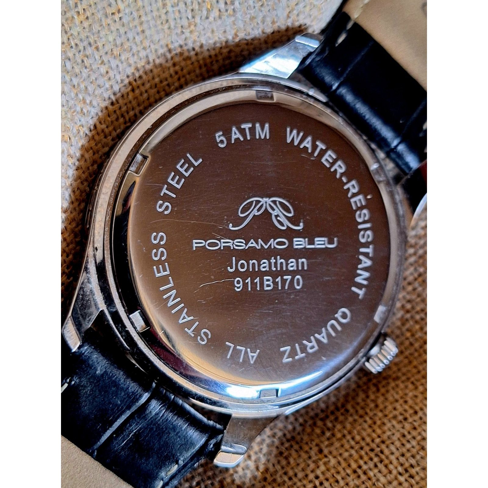 Other Porsamo Bleu Jonathan Luxury Men's Watch, Black 911BJOL Size ONE SIZE - 5 Thumbnail