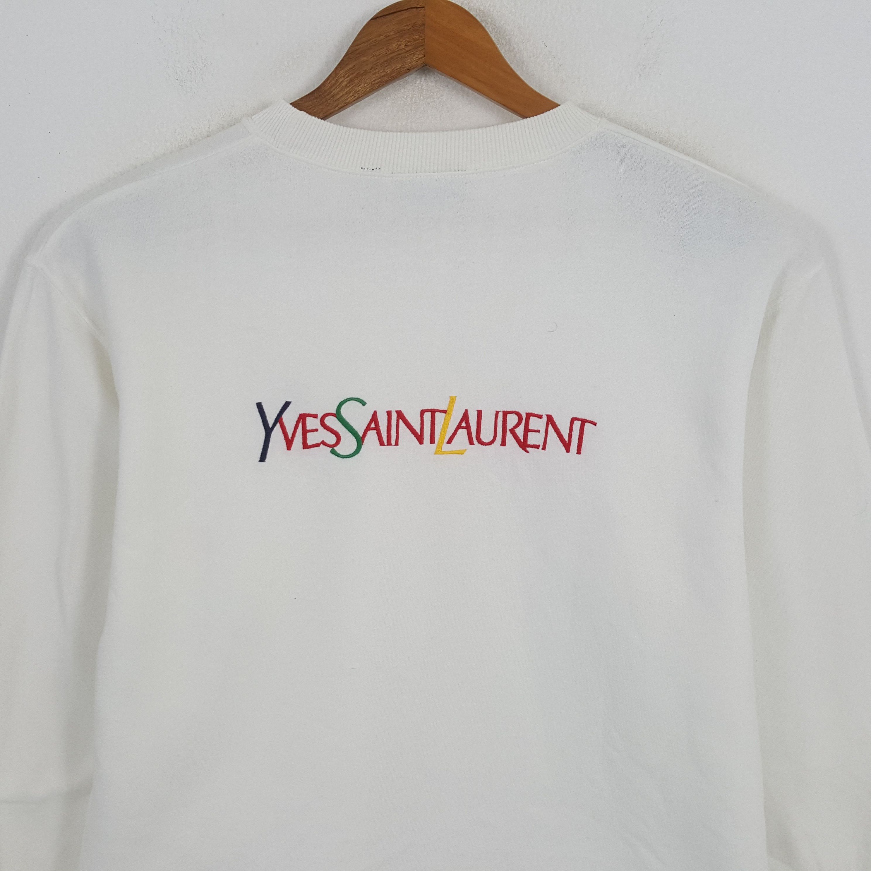 Vintage × Yves Saint Laurent Vintage YVES SAINT LAURENT Italian Fashion Brand Sweatshirt Size US L / EU 52-54 / 3 - 2 Thumbnail