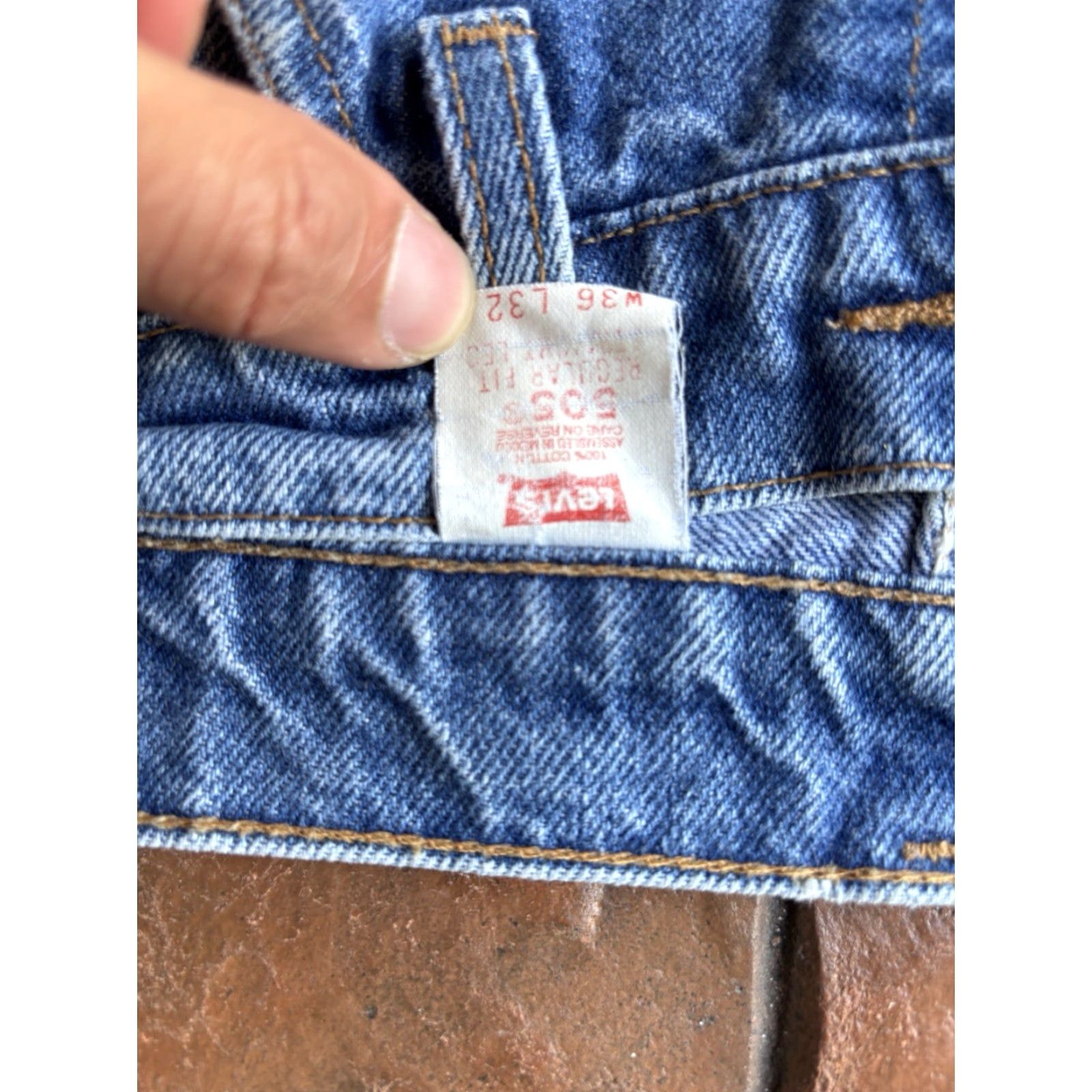 Levi's VINTAGE Levi’s 505 Orange Tab Denim Jeans 36x32 Light Wash Regular Fit Men's Jeans Size US 36 / EU 52 - 4 Thumbnail
