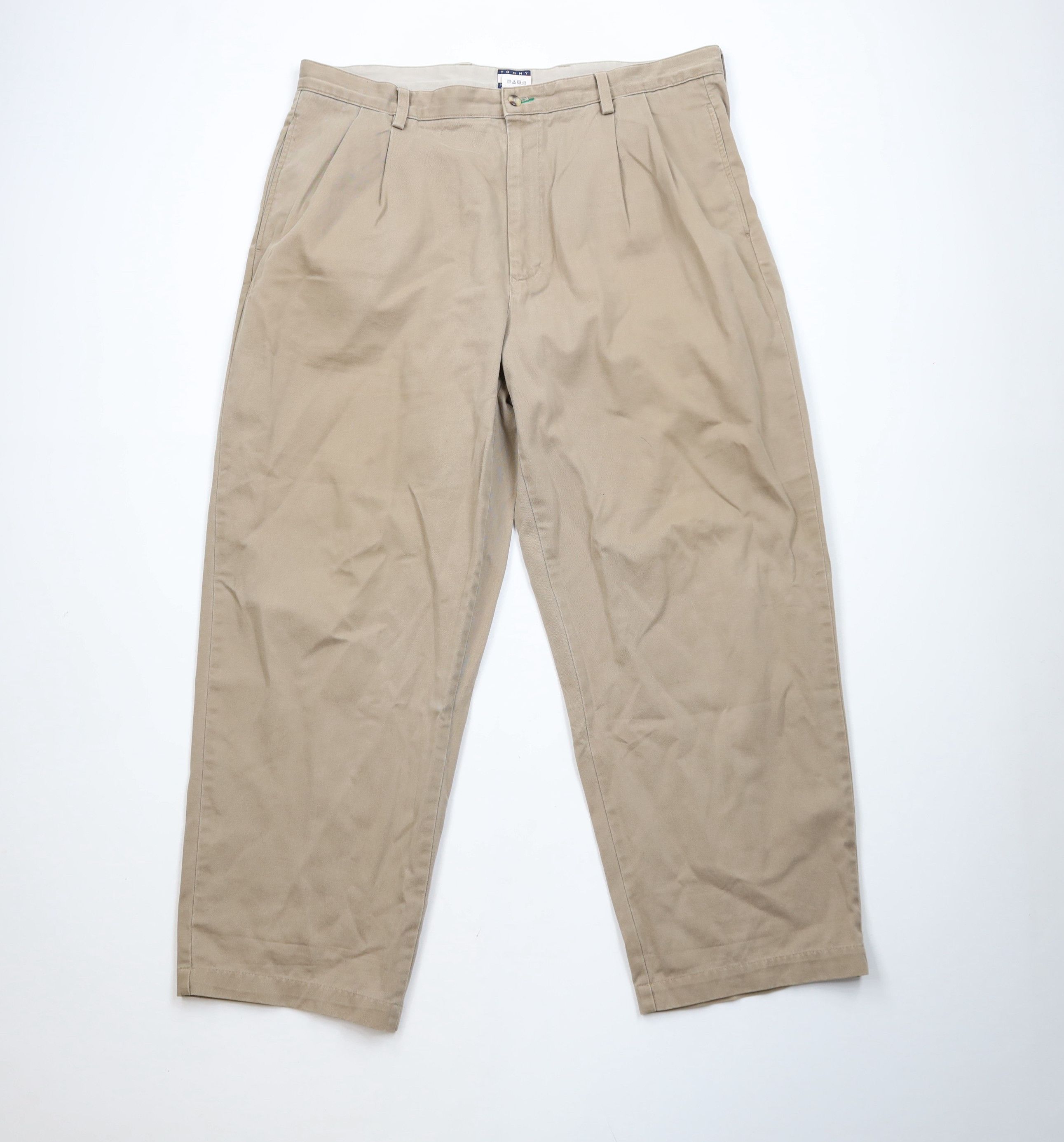Tommy Hilfiger Vintage 90s Tommy Hilfiger Wide Leg Chino Pants Brown Size US 40 / EU 56 - 1 Thumbnail