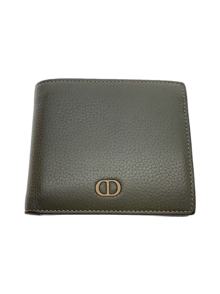 Dior Dior Leather Bi-Fold Wallet Khaki Size ONE SIZE - 1 Thumbnail
