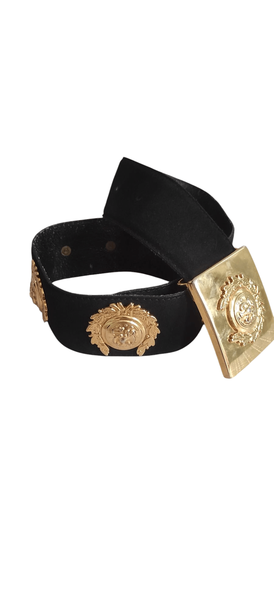 Vintage Stephen Collins Vintage Belt Suede Gold Tone Studded Belt Size ONE SIZE - 2 Thumbnail