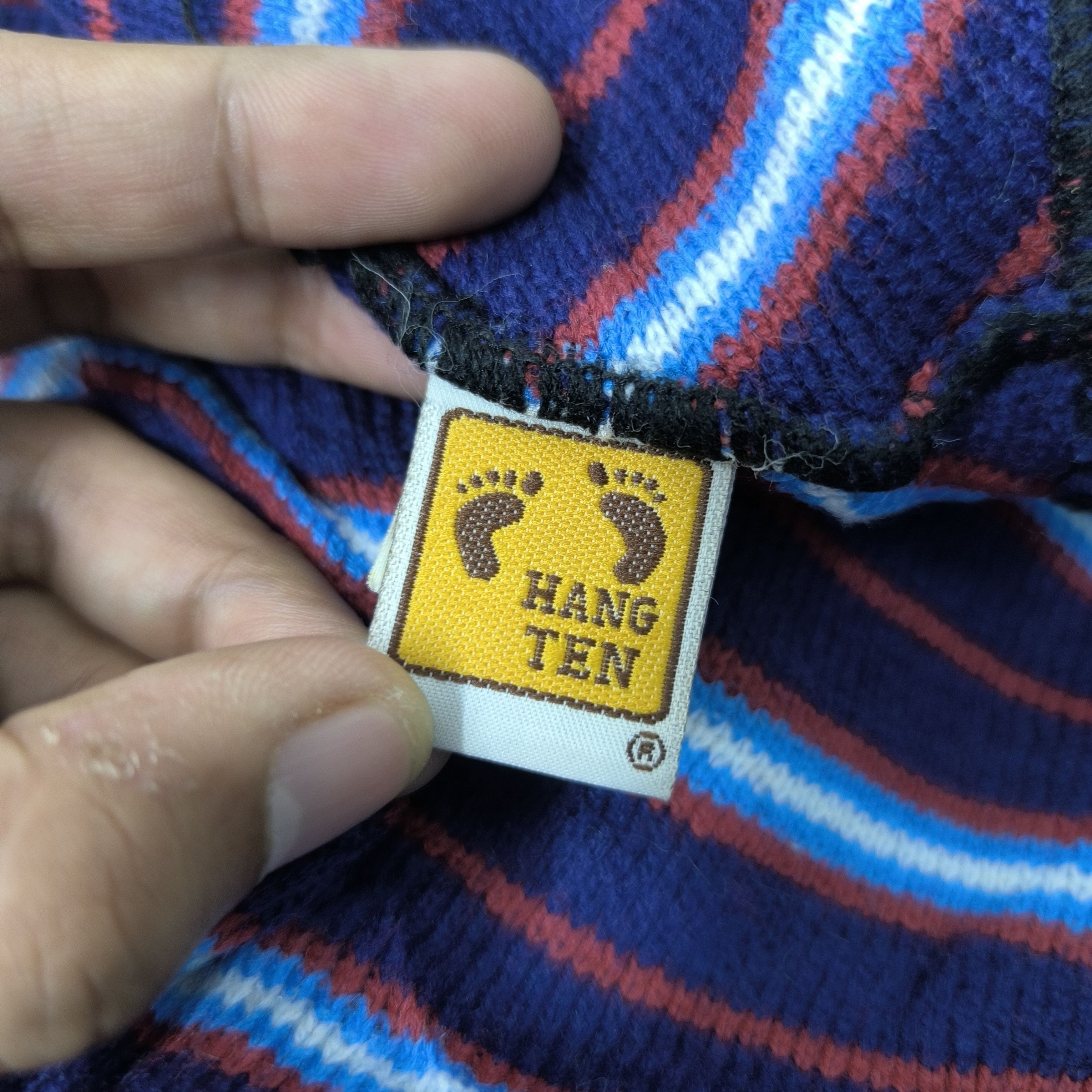 Hang Ten 💀 Vintage hang ten metal design stripes beanie hat Size ONE SIZE - 5 Thumbnail