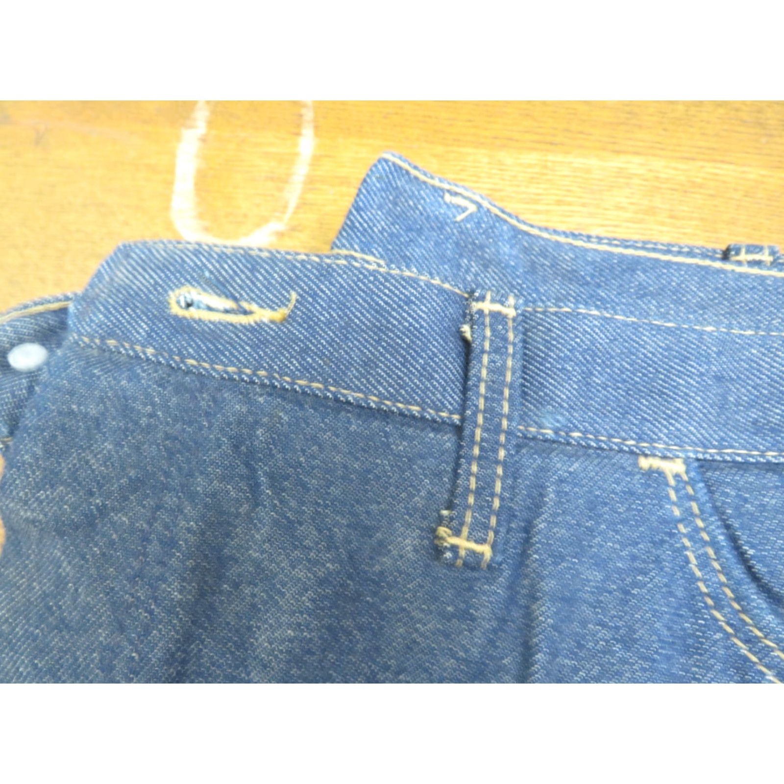 Vintage NOS Rustlers 1970s Jeans 42X30 Regular Men Blue Classic Fit Tapered NWOT USA Boys? Size US 42 / EU 58 - 2 Thumbnail