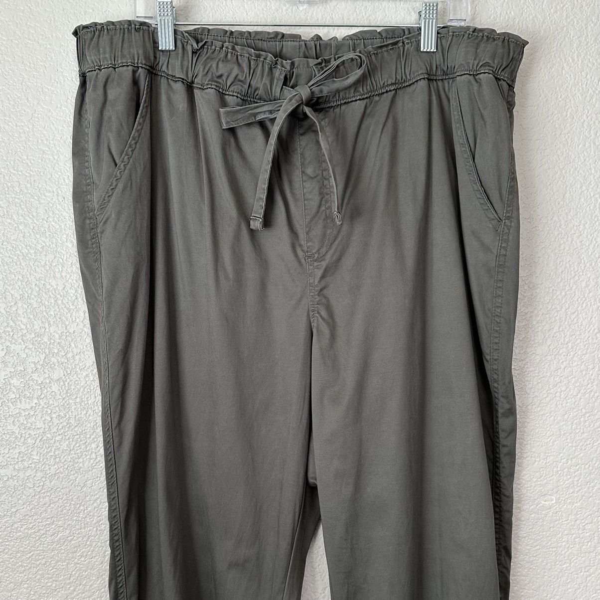Other Knox Rose Gray Lyocell Cotton Blend Elasticized Jogger Pants Size 38" / US 16 / IT 52 - 2 Thumbnail