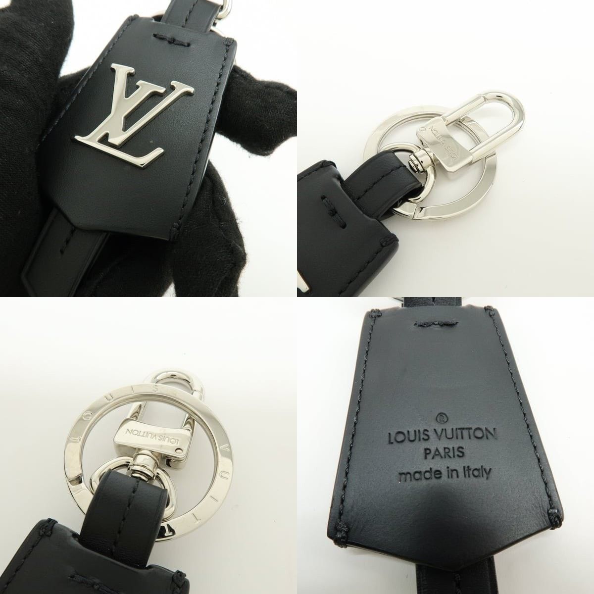 Louis Vuitton Louis Vuitton Initiales Calfskin Keychain Black Size ONE SIZE - 4 Thumbnail