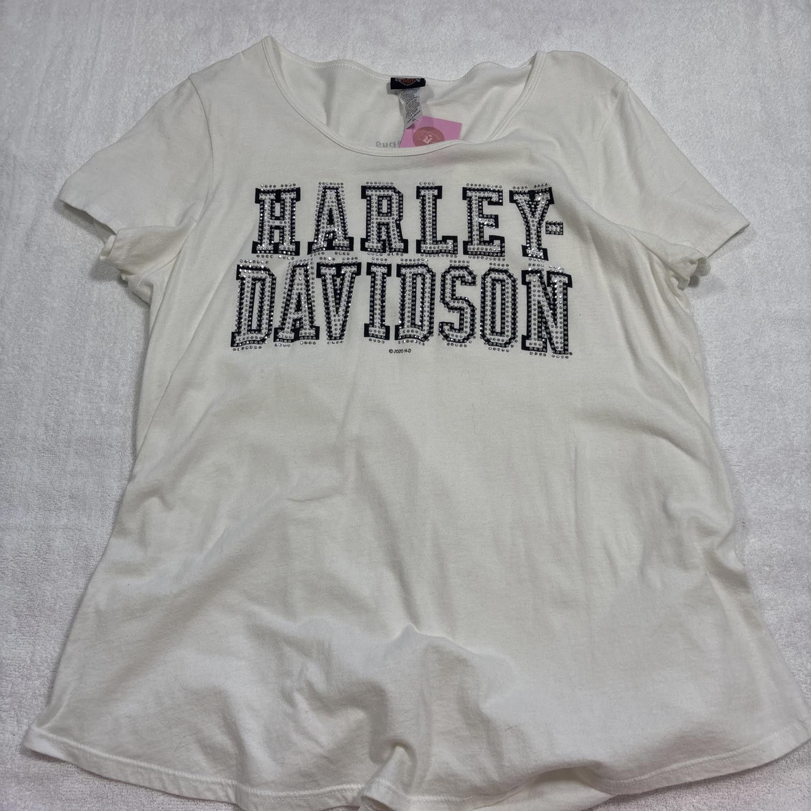 Harley Davidson vintage harley davidson rhinestone tee Size XL / US 12-14 / IT 48-50 - 4 Thumbnail