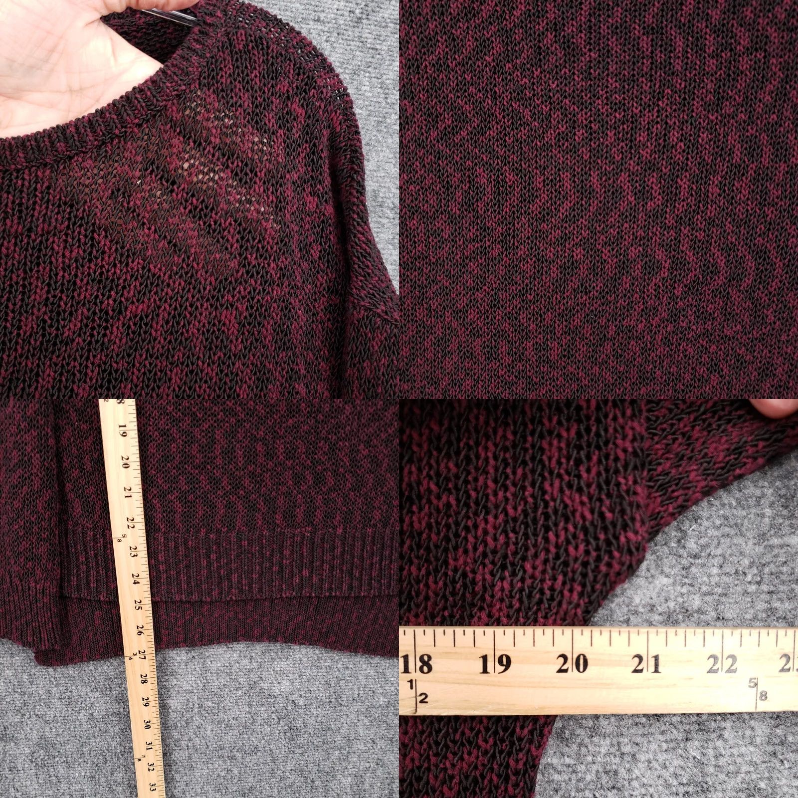 Loft LOFT Sweater Womens S Small Red Lounge Pullover Animal Print Open Knit Comfy Size S / US 4 / IT 40 - 8 Thumbnail