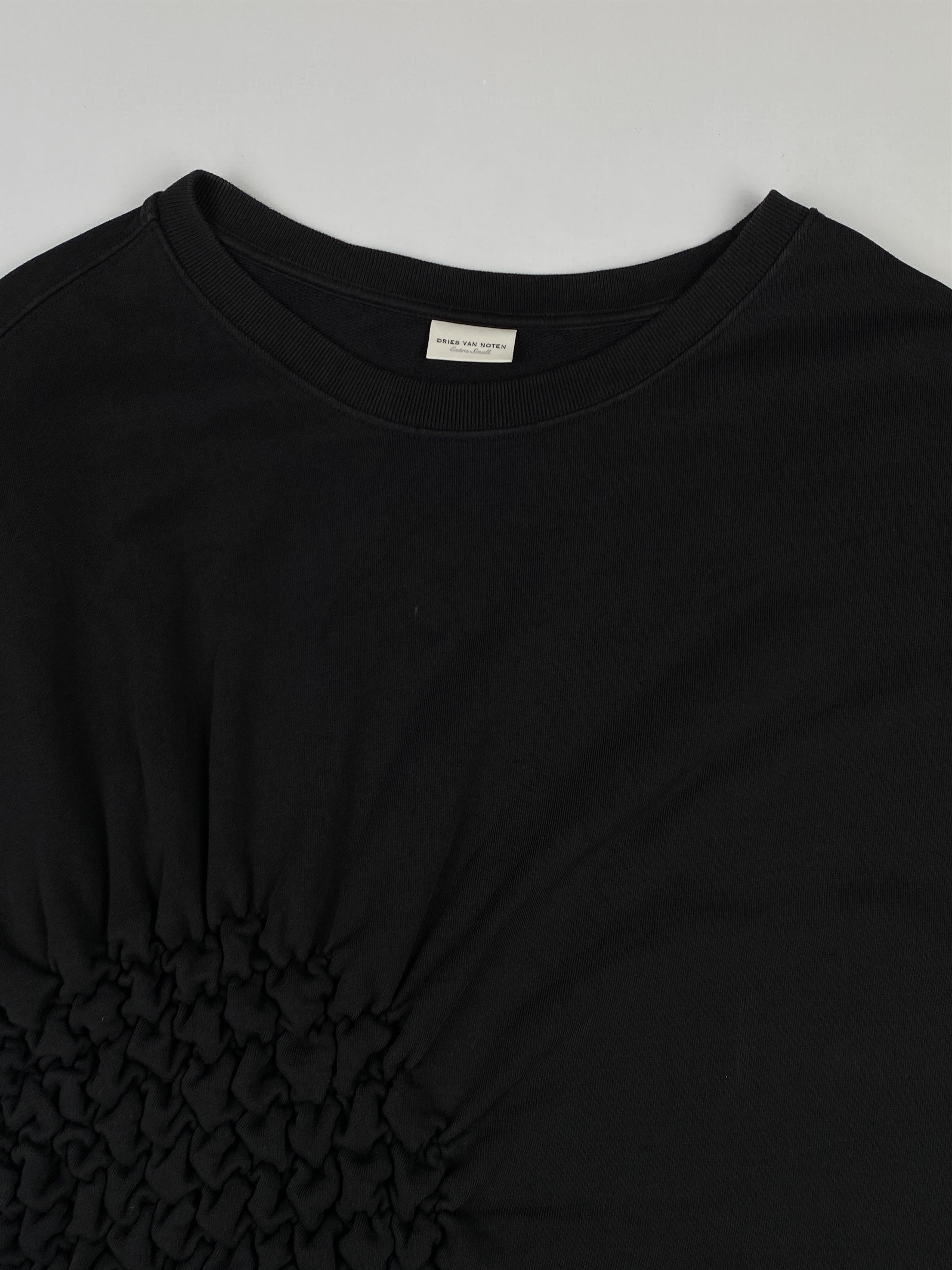 Dries Van Noten Ruched Short Sleeve T-Shirt Dress Size XS / US 0-2 / IT 36-38 - 3 Thumbnail