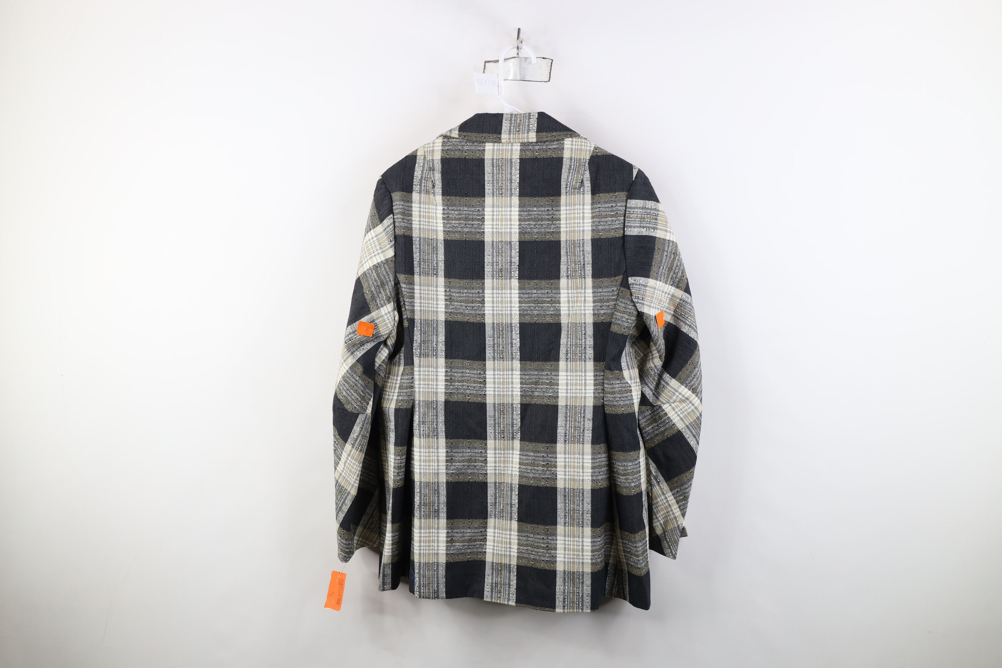 Vintage Deadstock Vintage 70s Streetwear Suit Coat Jacket Plaid Size XXL / US 16-18 / IT 52-54 - 13 Thumbnail