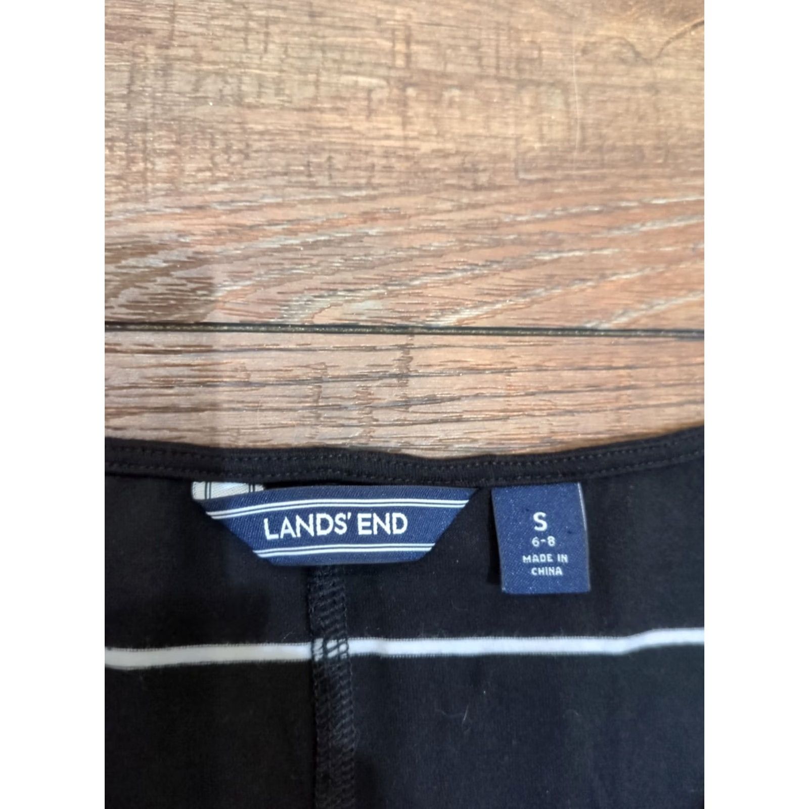 Lands' End Lands' End Striped Raglan Sleeve Stretch Shirt Dress Short Sleeve S Multicolor Womens Knit T-Shirt Dress Casual Closet Regular Size Small Size S / US 4 / IT 40 - 2 Thumbnail