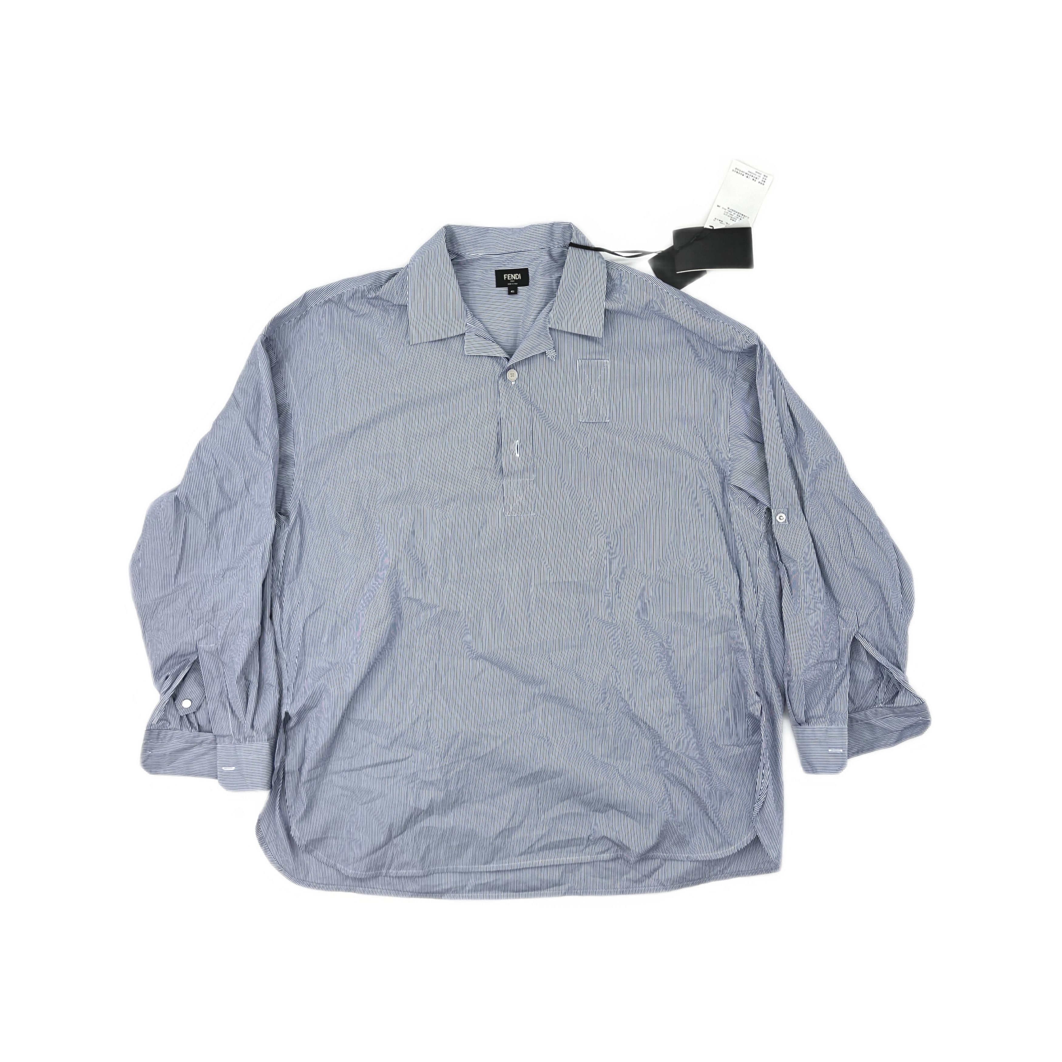 Fendi FENDI Striped Button Up Shirt Size L Size US L / EU 52-54 / 3 - 1 Thumbnail
