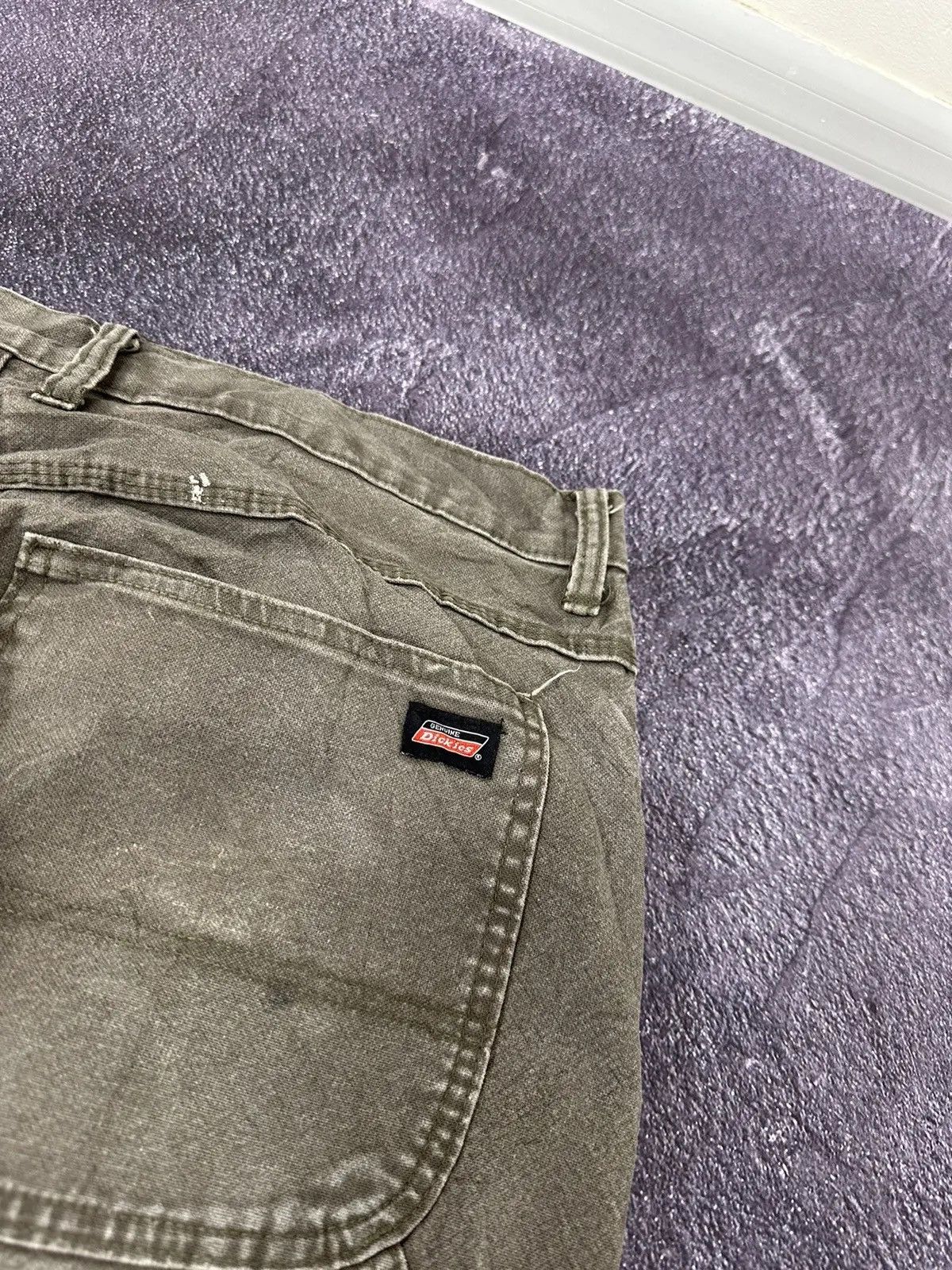 Dickies × Vintage Vintage Dickies Y2K Khaki Painted Work Hype Baggy Pants Size US 36 / EU 52 - 6 Thumbnail
