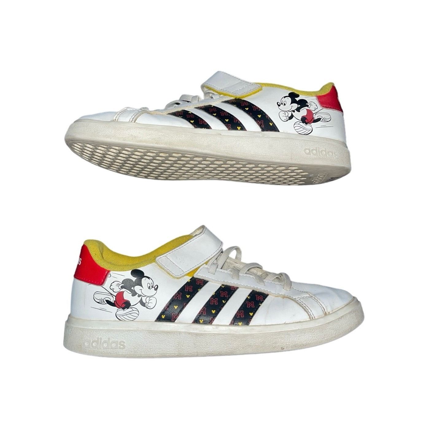 Adidas Disney Collab Mickey Mouse Grand Court Youth Sneaker Size 5 Size US 5 / IT 35 - 1 Thumbnail
