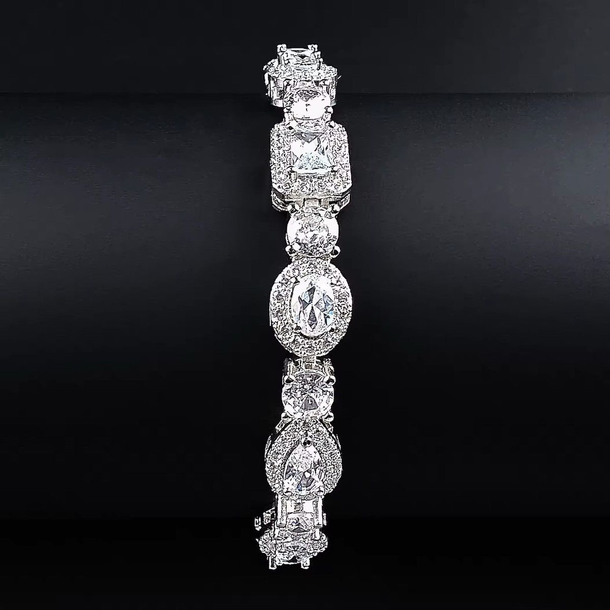 Jewelry Oval Rectangle Silver Color Bracelet Size ONE SIZE - 5 Thumbnail